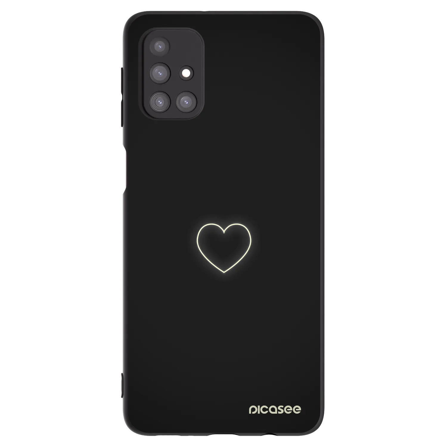 Picasee husă neagră din silicon pentru Samsung Galaxy M31s - Heart