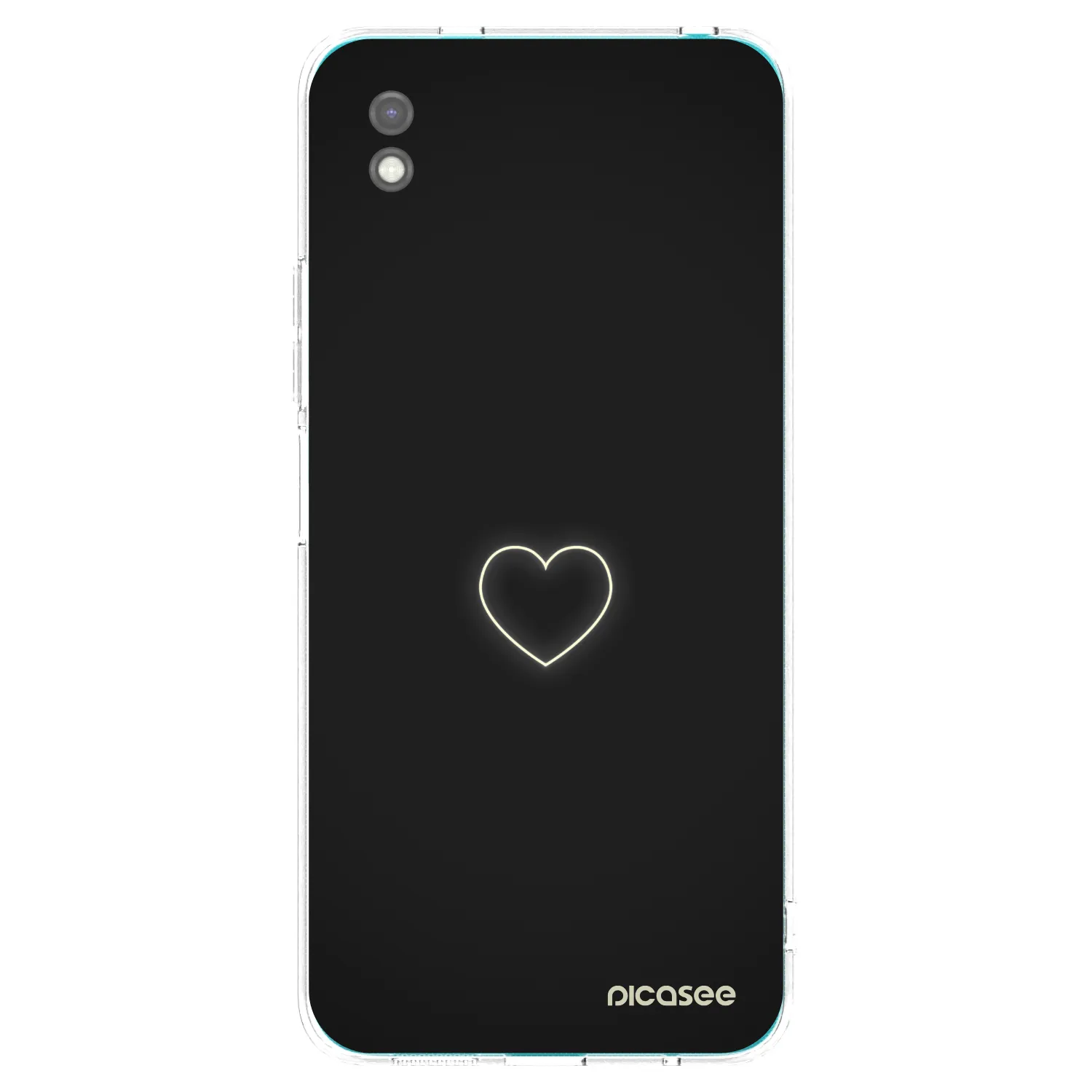 Picasee husă neagră din silicon pentru Xiaomi Redmi 9A - Heart