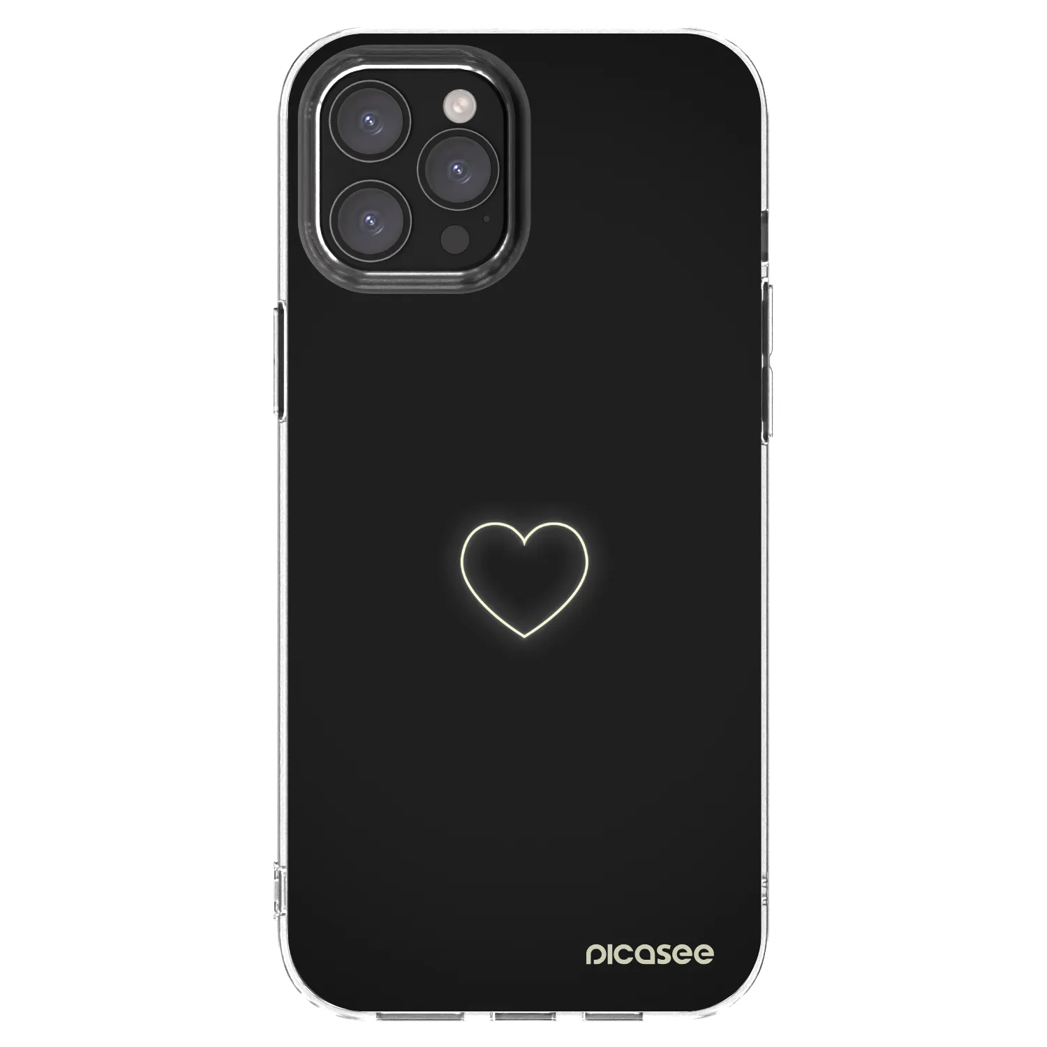 Picasee husă transparentă din silicon pentru Apple iPhone 12 Pro Max - Heart