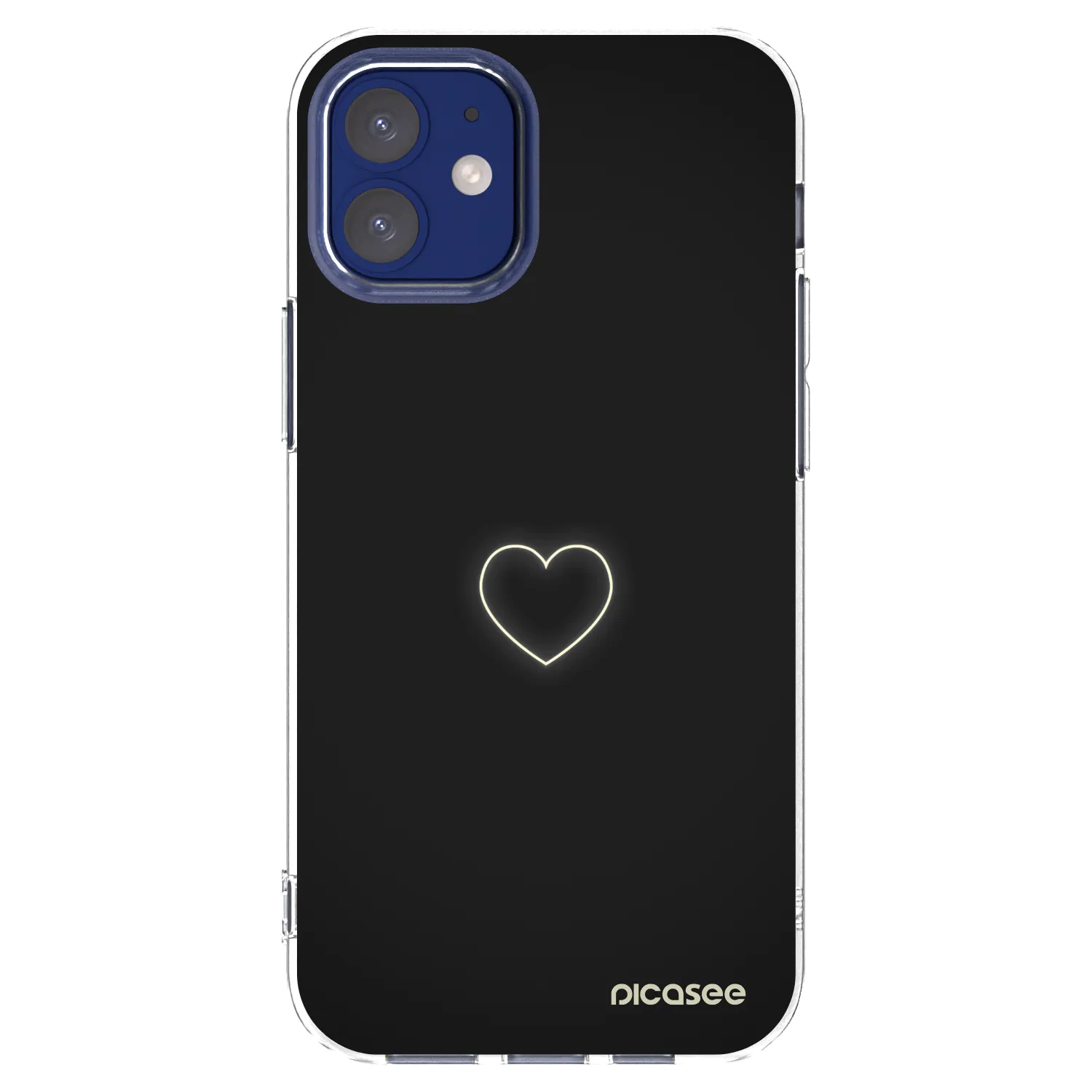 Picasee husă transparentă din silicon pentru Apple iPhone 12 mini - Heart