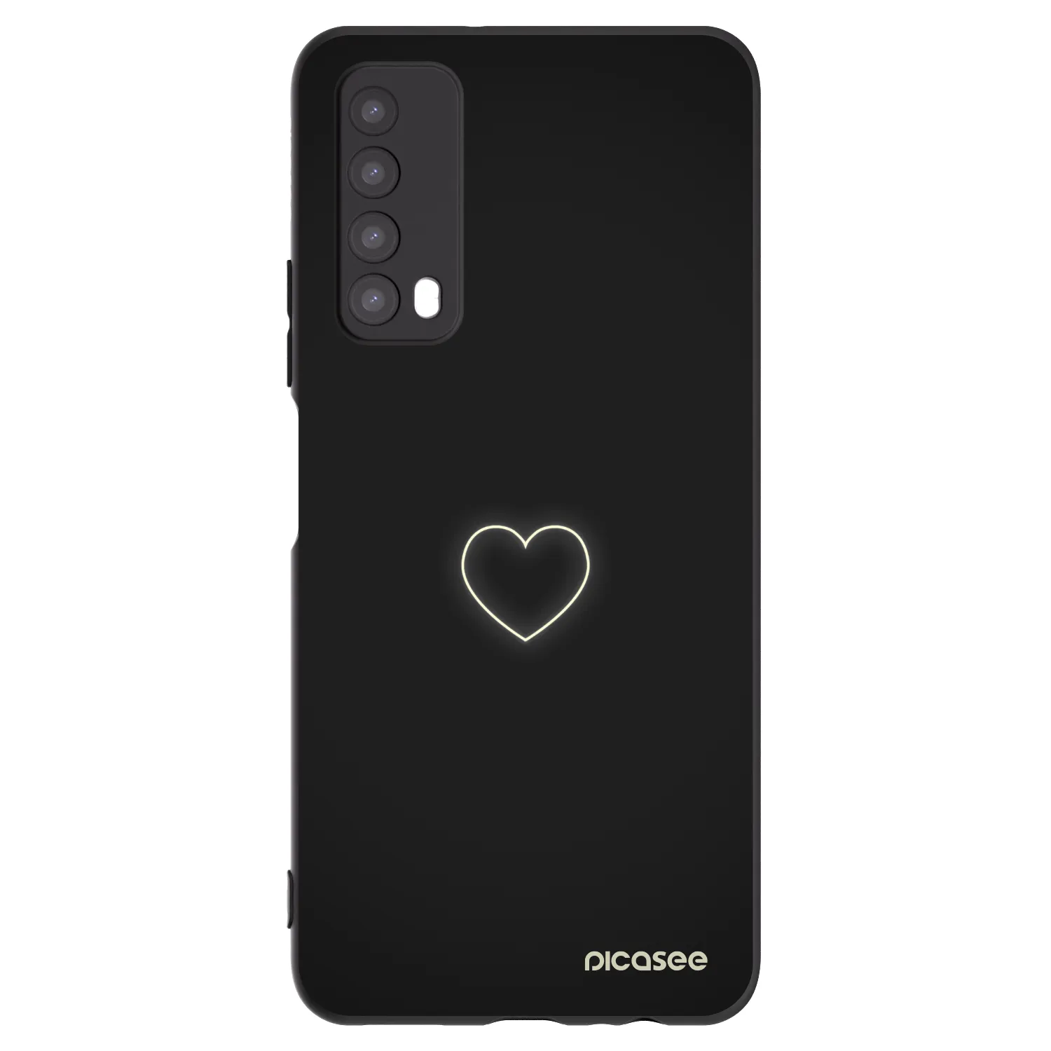 Picasee husă neagră din silicon pentru Huawei P Smart 2021 - Heart