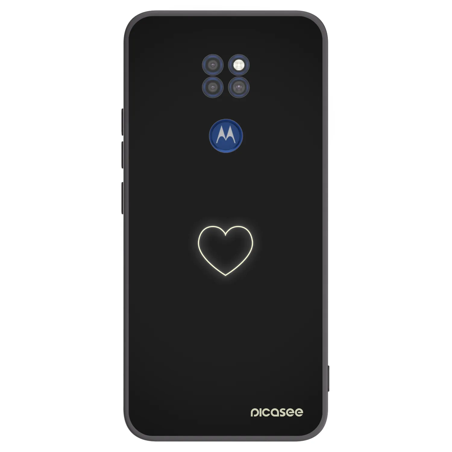 Picasee husă neagră din silicon pentru Motorola Moto G9 Play - Heart