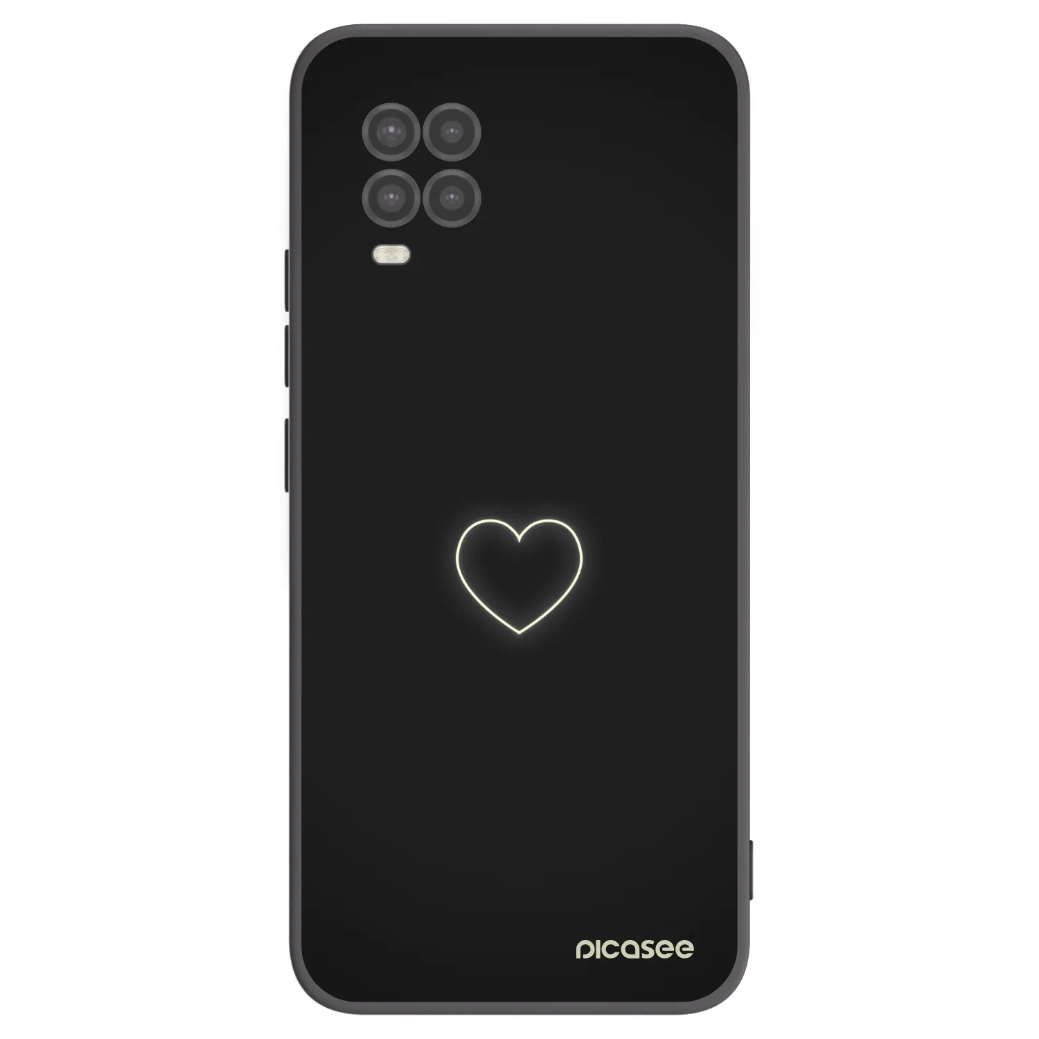 Picasee husă neagră din silicon pentru Xiaomi Mi 10 Lite - Heart