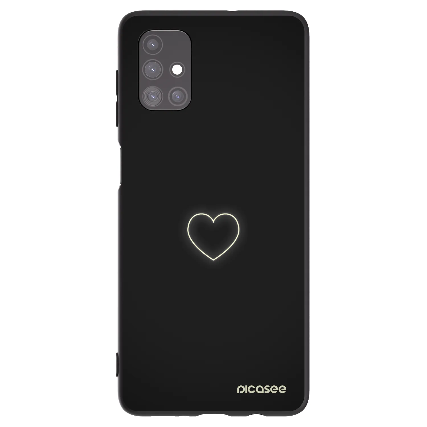 Picasee husă neagră din silicon pentru Samsung Galaxy M51 M515F - Heart