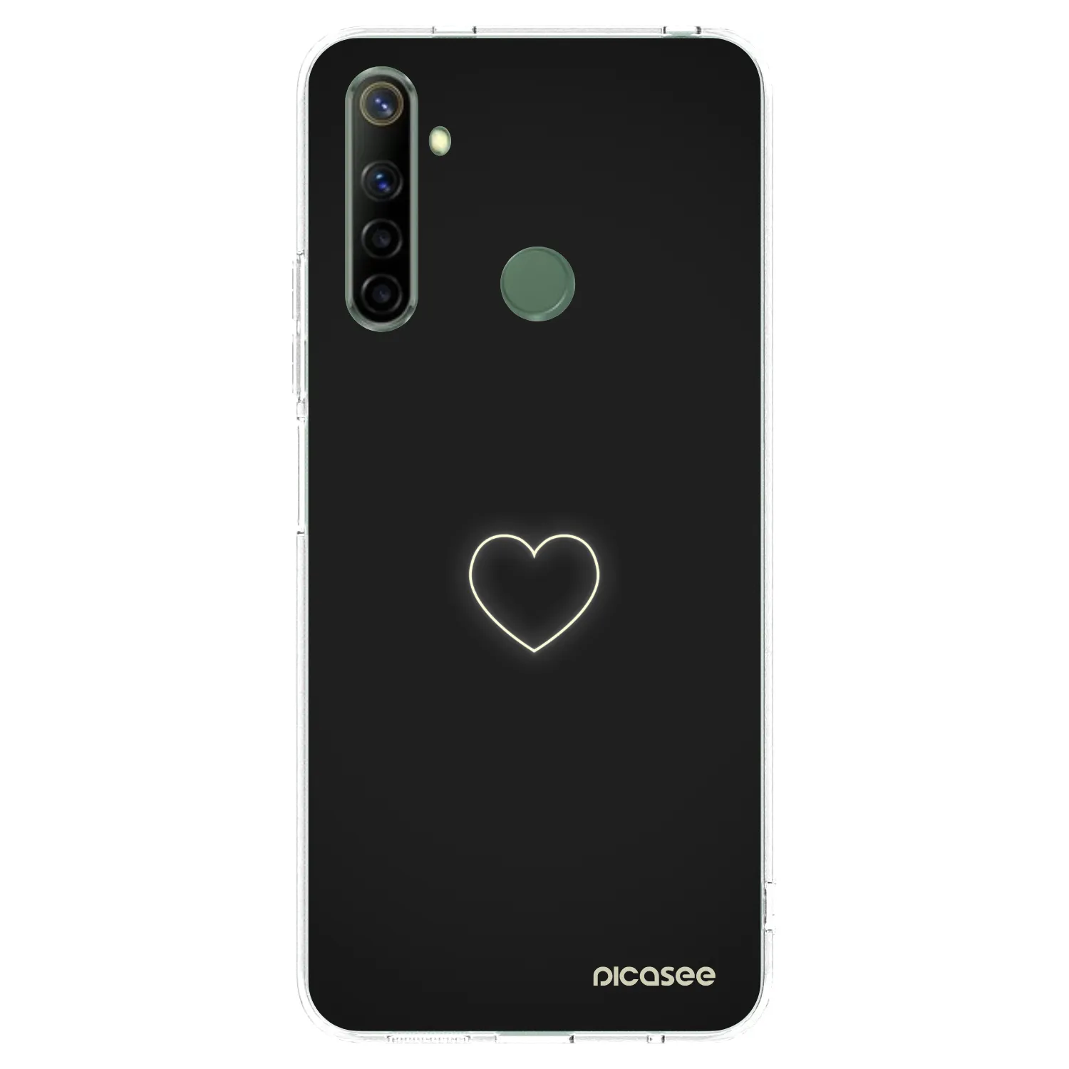 Picasee husă transparentă din silicon pentru Realme 6i - Heart