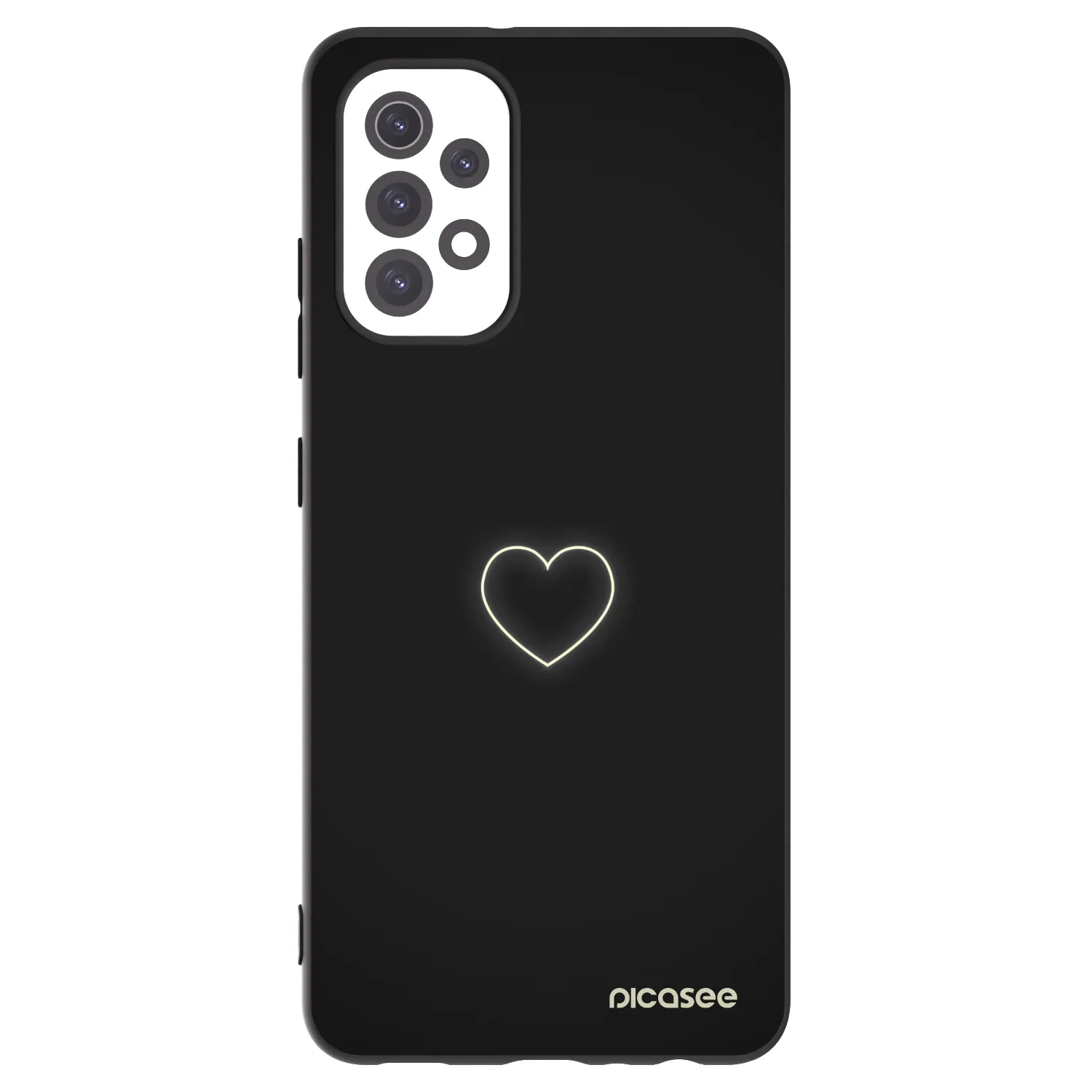 Picasee husă neagră din silicon pentru Samsung Galaxy A32 5G A326B - Heart