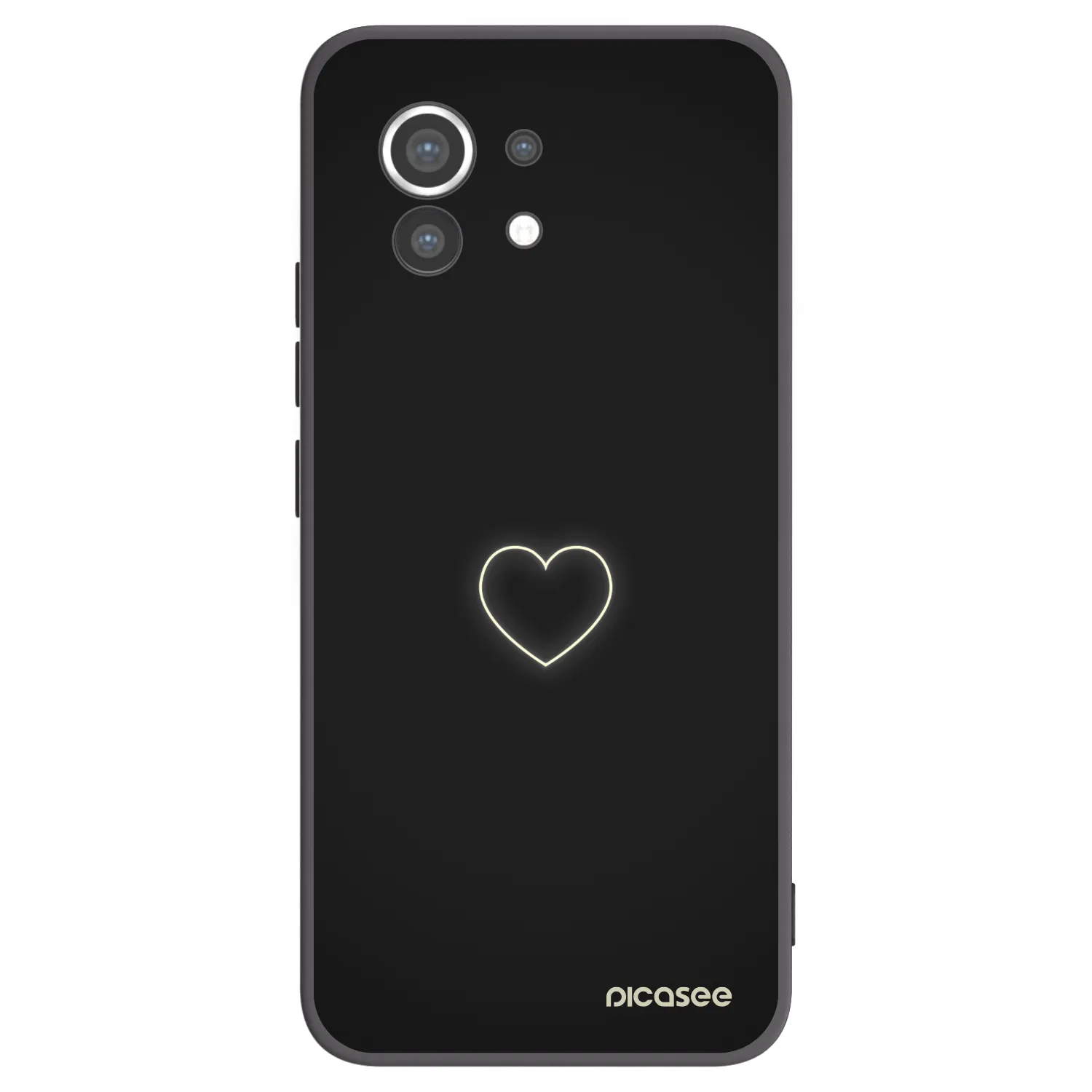 Picasee husă neagră din silicon pentru Xiaomi Mi 11 - Heart