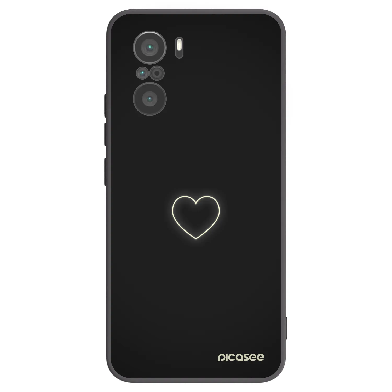 Picasee husă neagră din silicon pentru Xiaomi Poco F3 - Heart