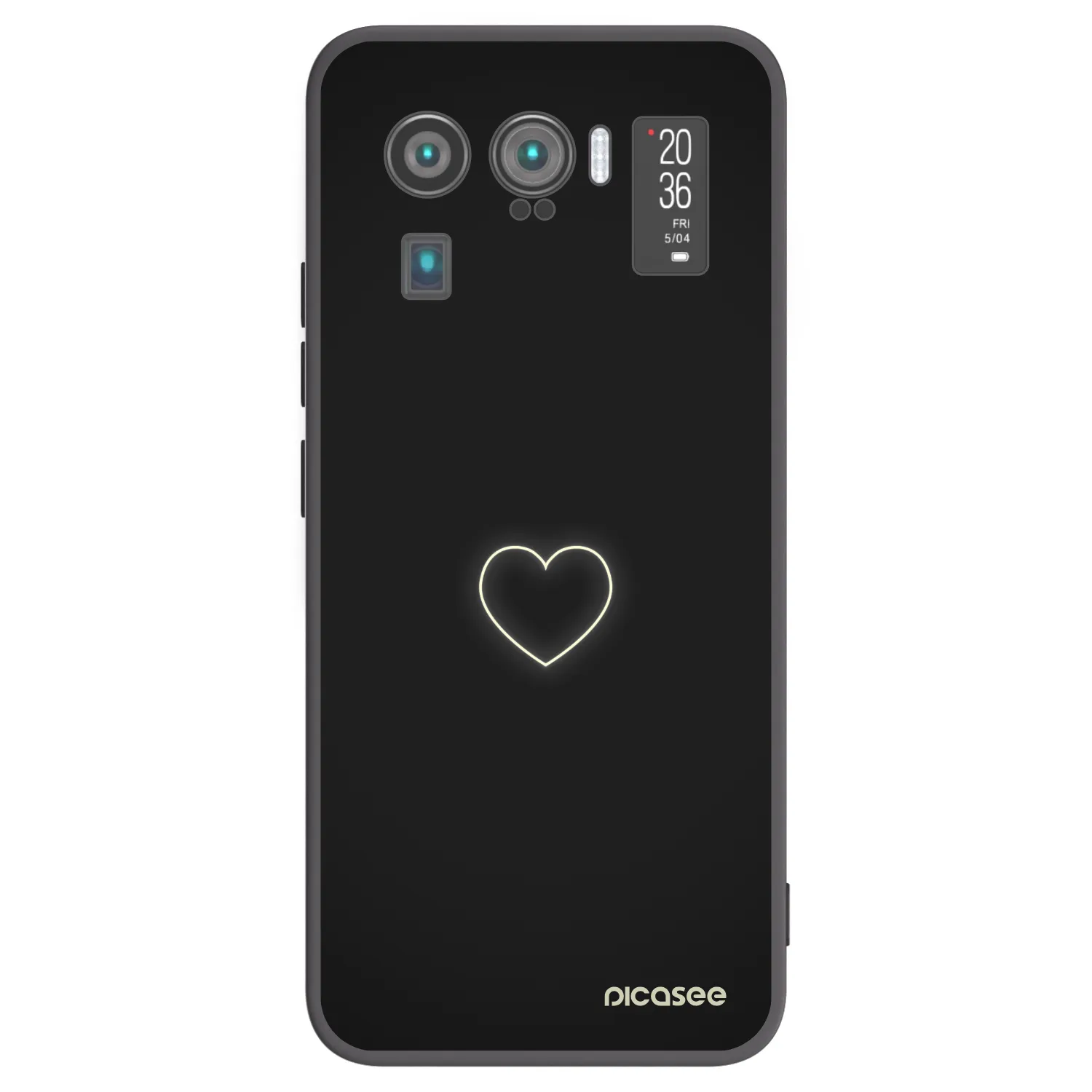 Picasee husă neagră din silicon pentru Xiaomi Mi 11 Ultra - Heart