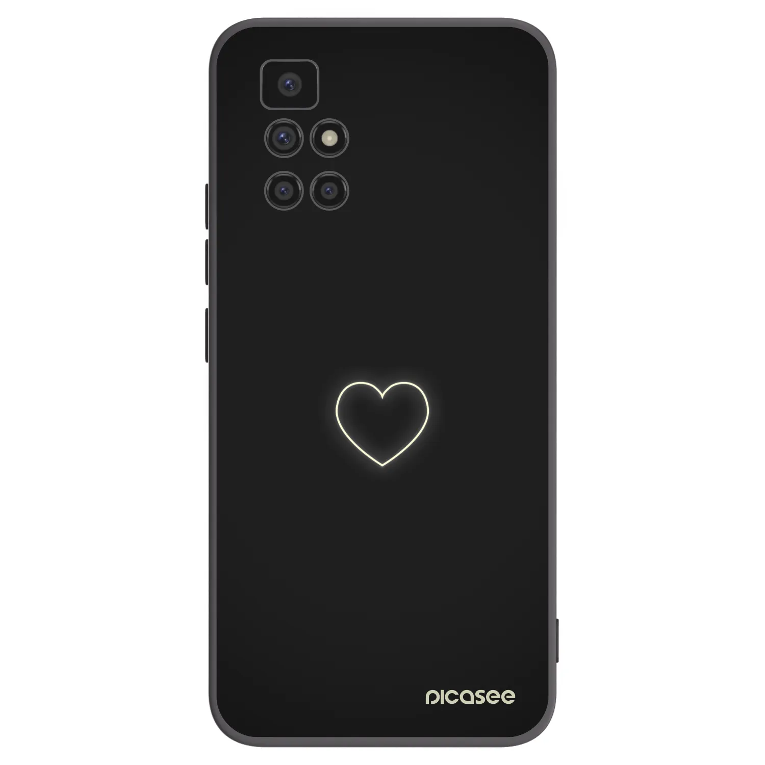 Picasee husă neagră din silicon pentru Xiaomi Redmi 10 - Heart