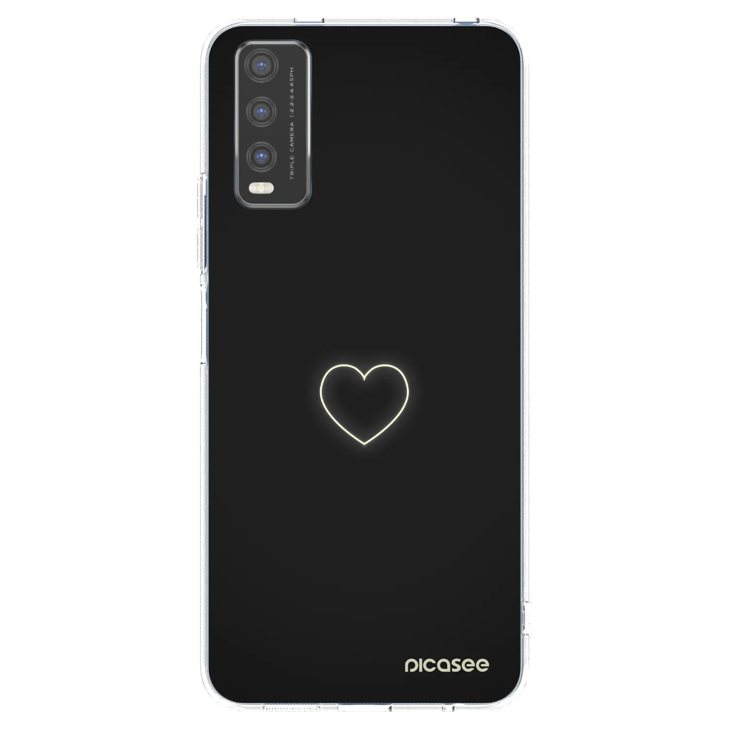 Picasee husă transparentă din silicon pentru Vivo Y20s - Heart