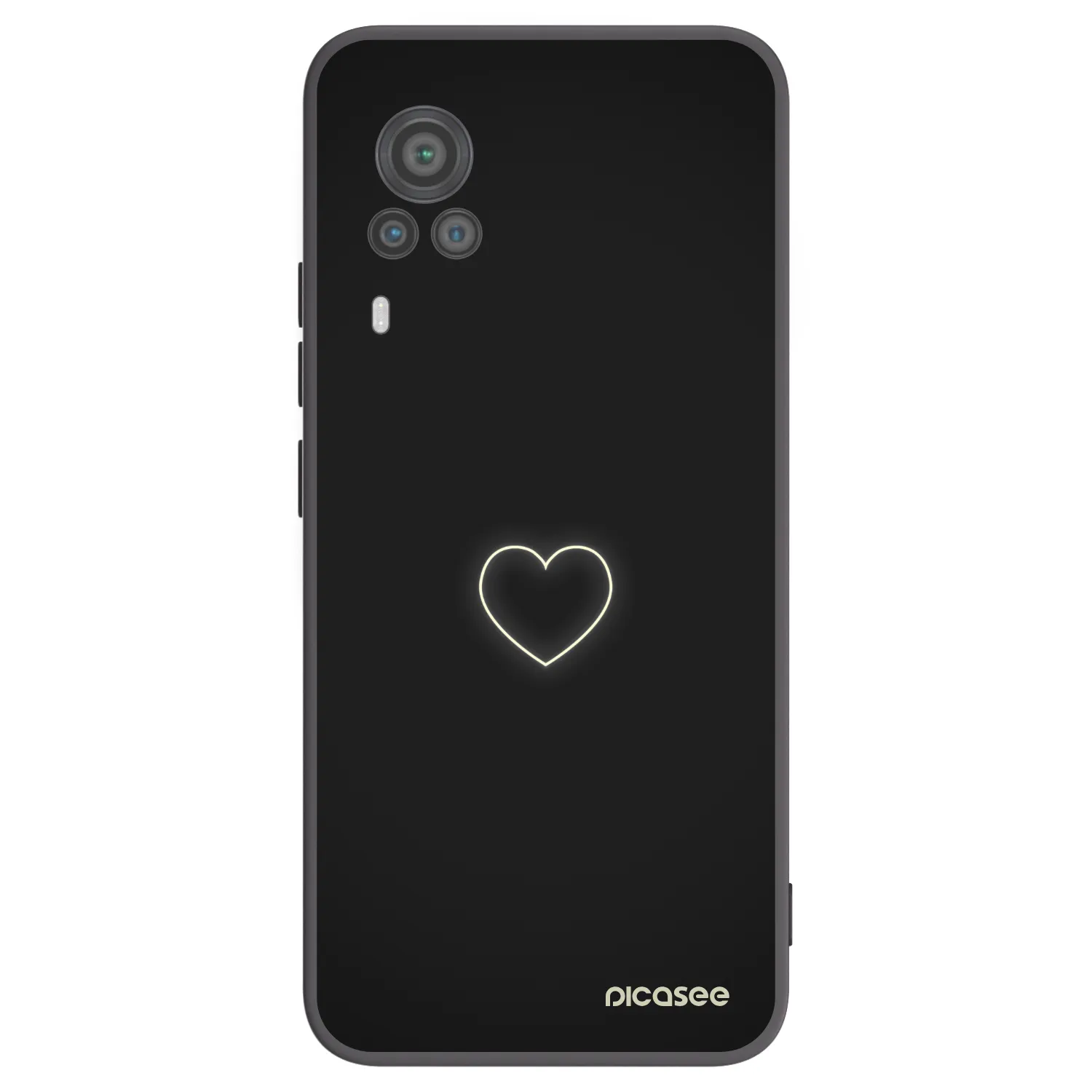 Picasee husă neagră din silicon pentru Vivo X60 Pro 5G - Heart