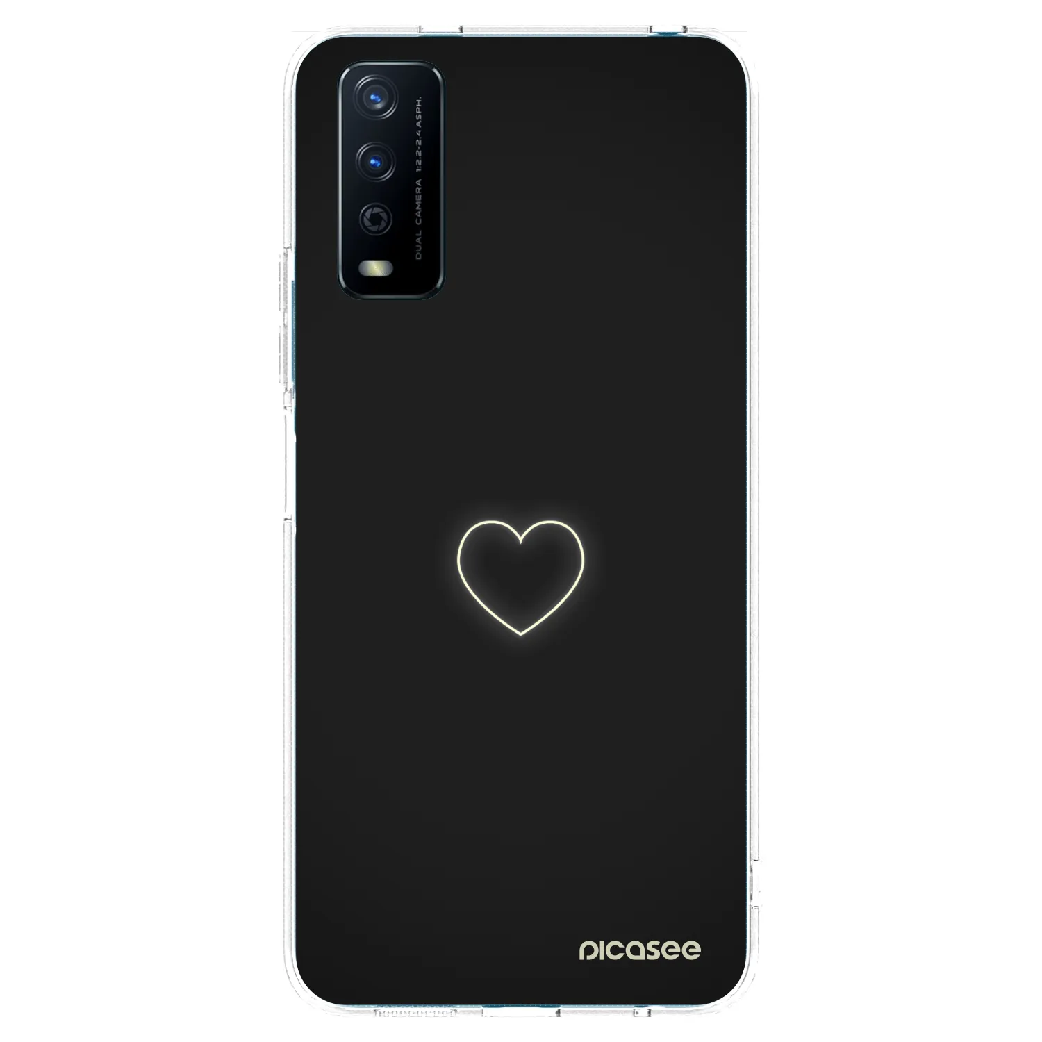 Picasee husă transparentă din silicon pentru Vivo Y11s - Heart