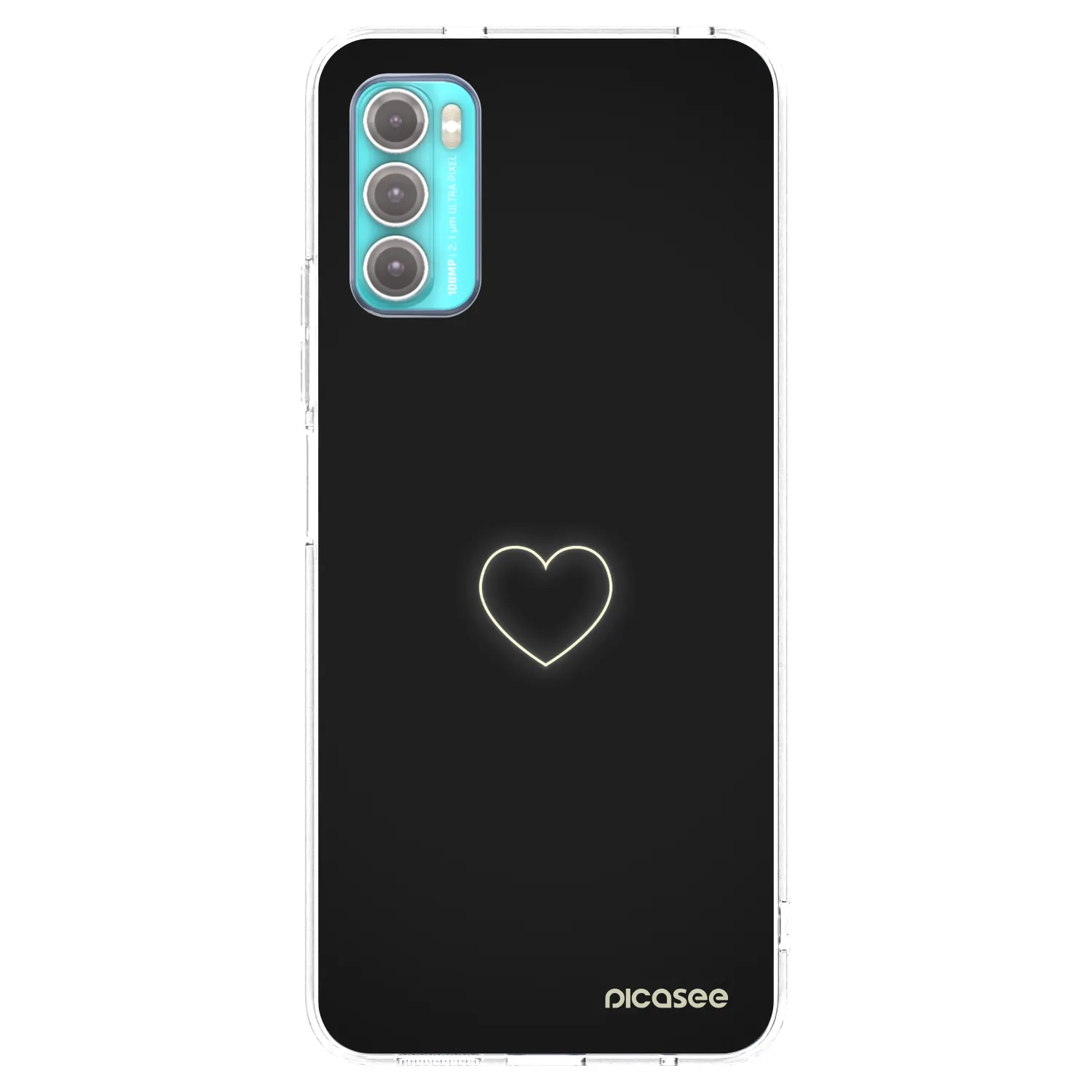 Picasee husă transparentă din silicon pentru Motorola Moto G60 - Heart