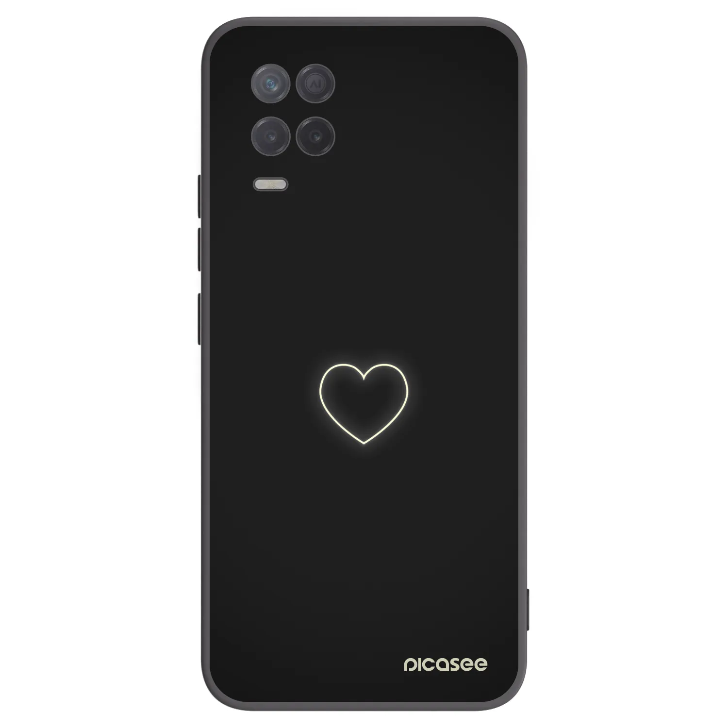 Picasee husă neagră din silicon pentru Realme 8 5G - Heart