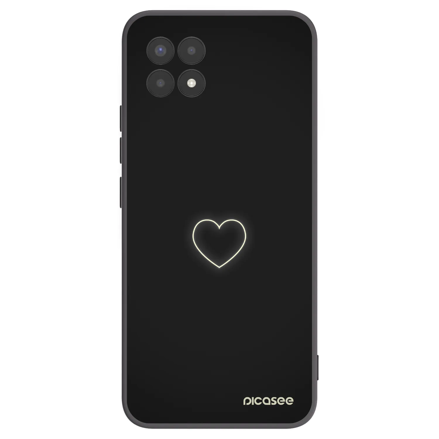 Picasee husă neagră din silicon pentru Realme 8i - Heart
