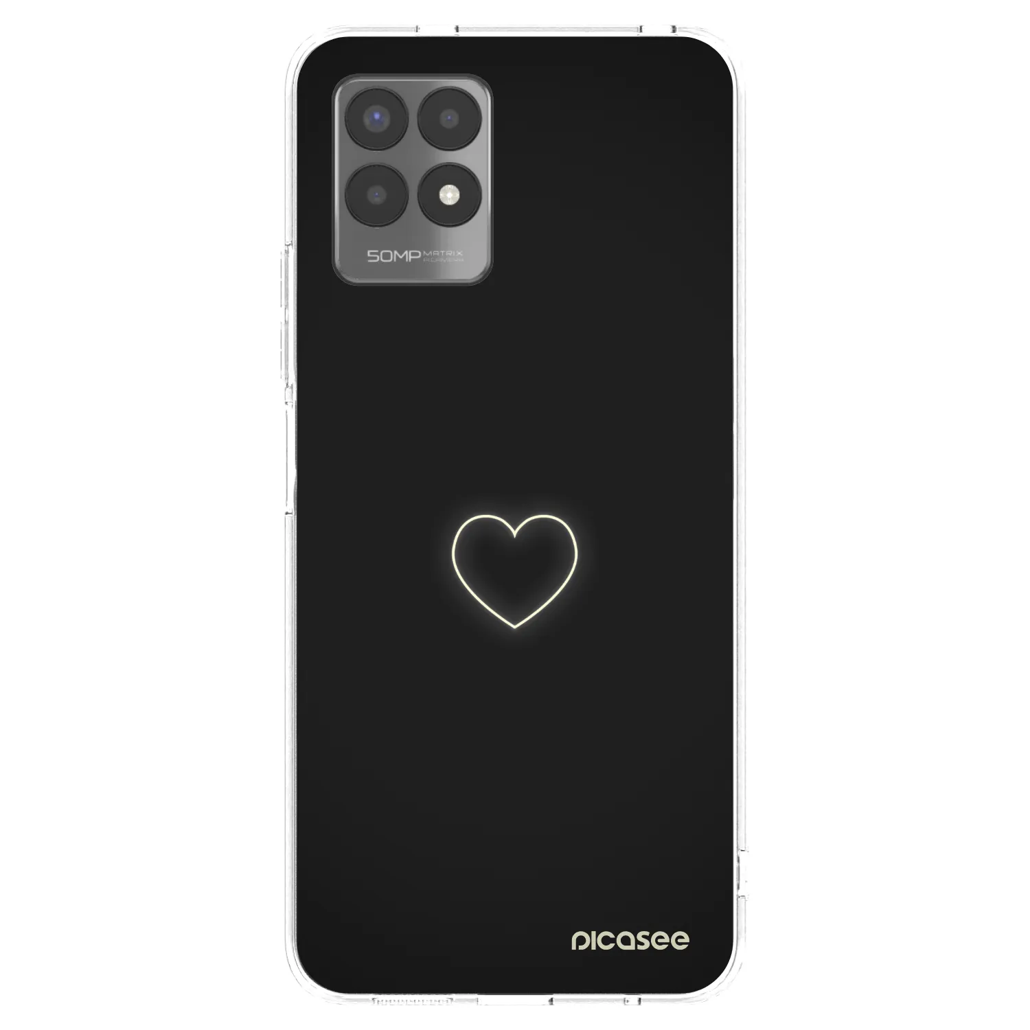 Picasee husă transparentă din silicon pentru Realme 8i - Heart