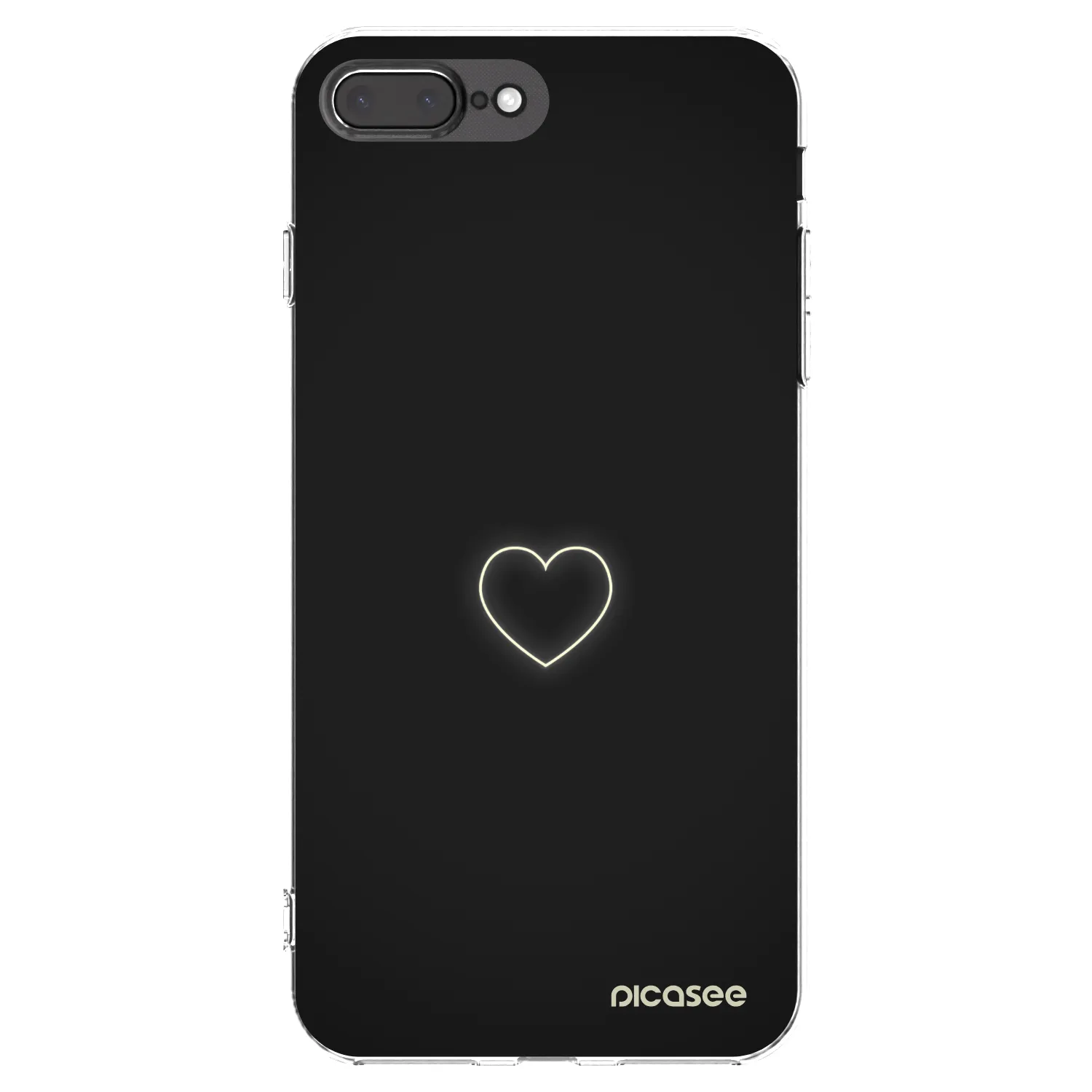 Picasee husă transparentă din silicon pentru Apple iPhone 7 Plus - Heart