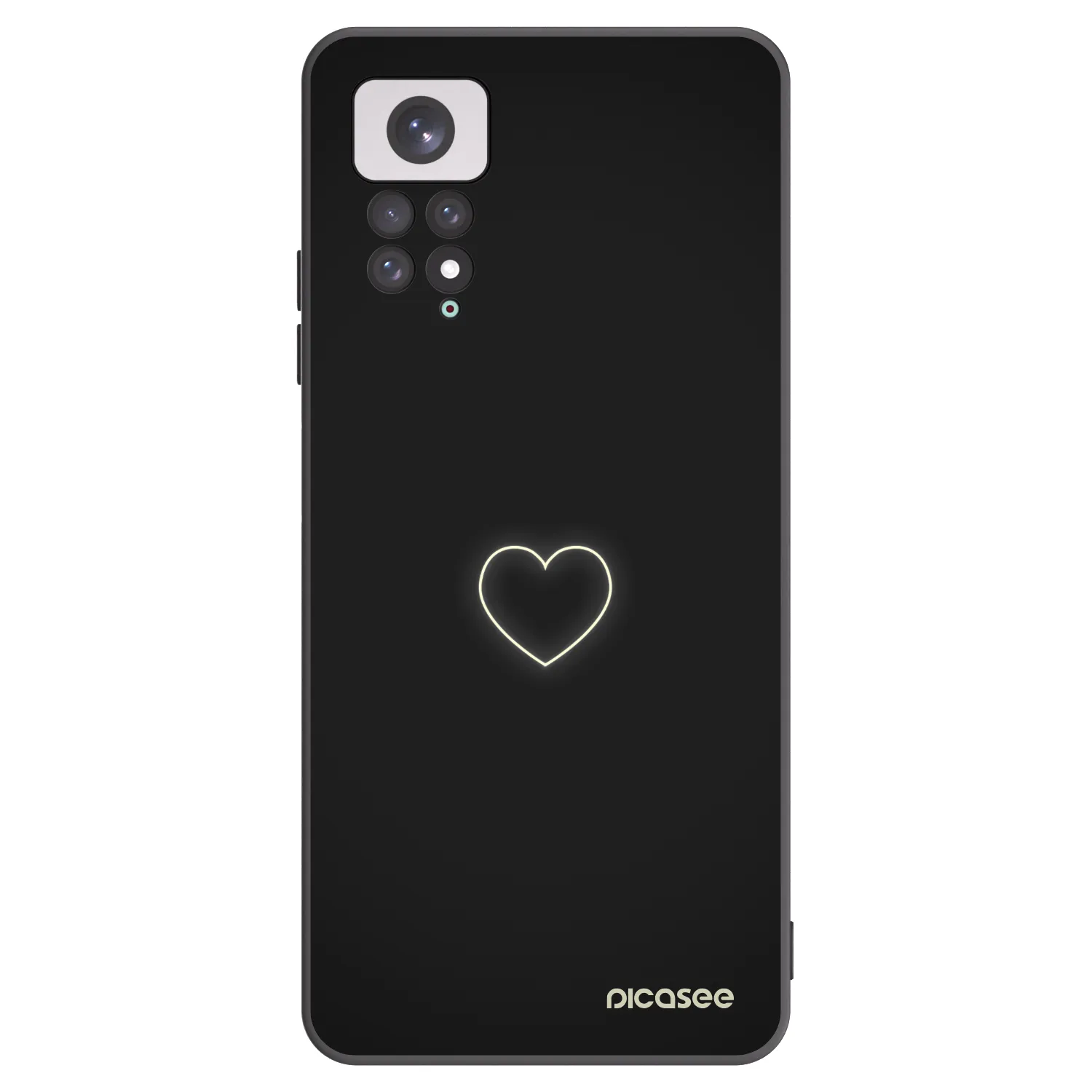Picasee husă neagră din silicon pentru Xiaomi Redmi Note 11 - Heart