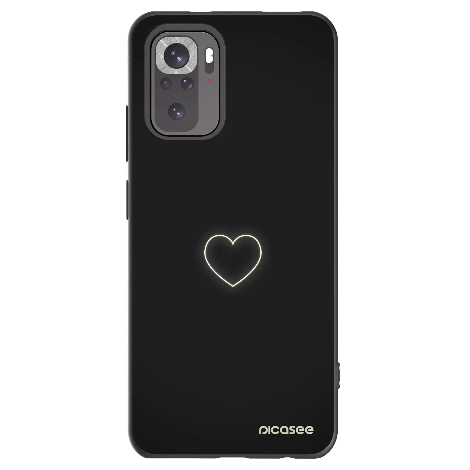 Picasee husă neagră din silicon pentru Xiaomi Redmi Note 11S 4G - Heart