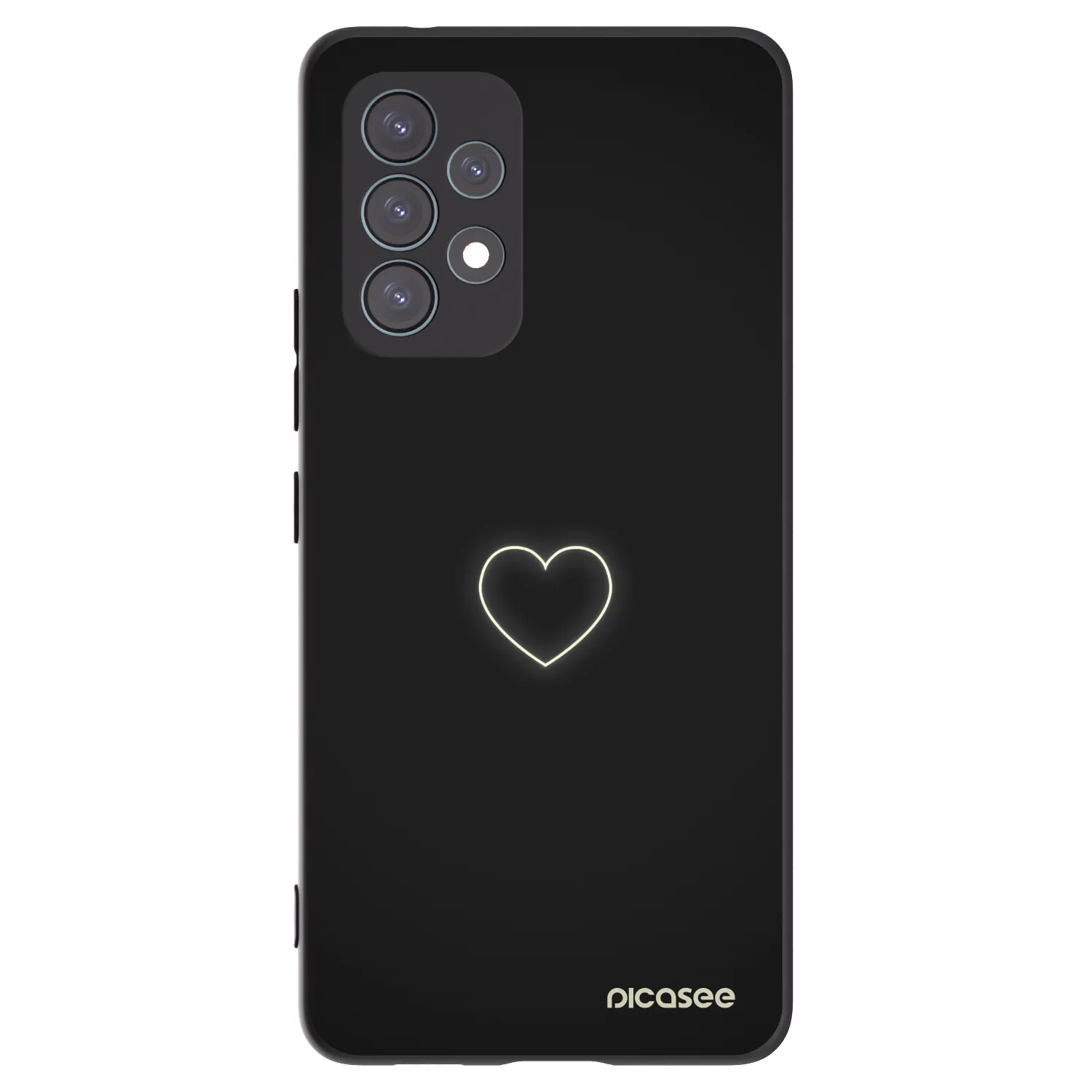 Picasee husă neagră din silicon pentru Samsung Galaxy A53 5G A536 - Heart