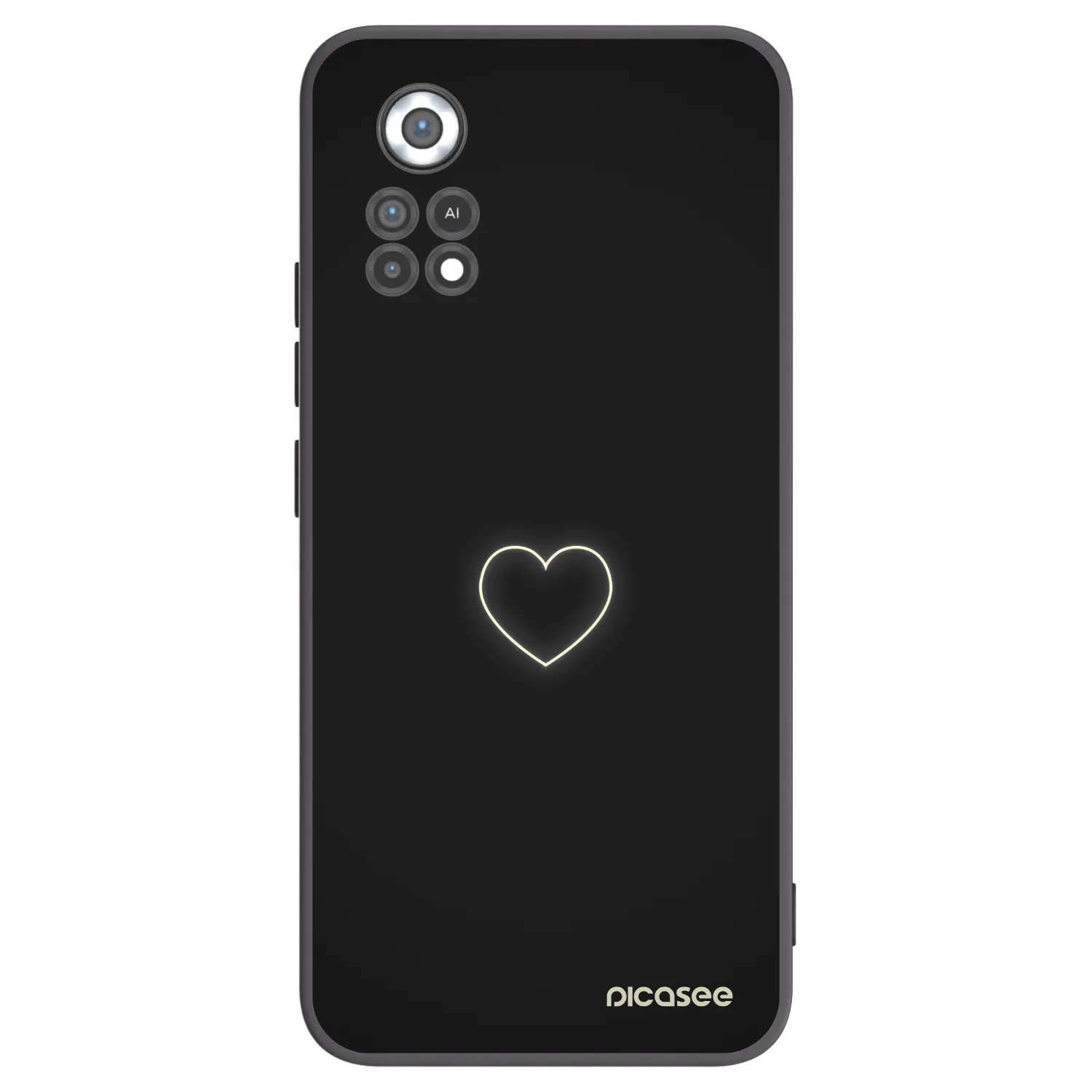 Picasee husă neagră din silicon pentru Xiaomi Poco X4 Pro 5G - Heart