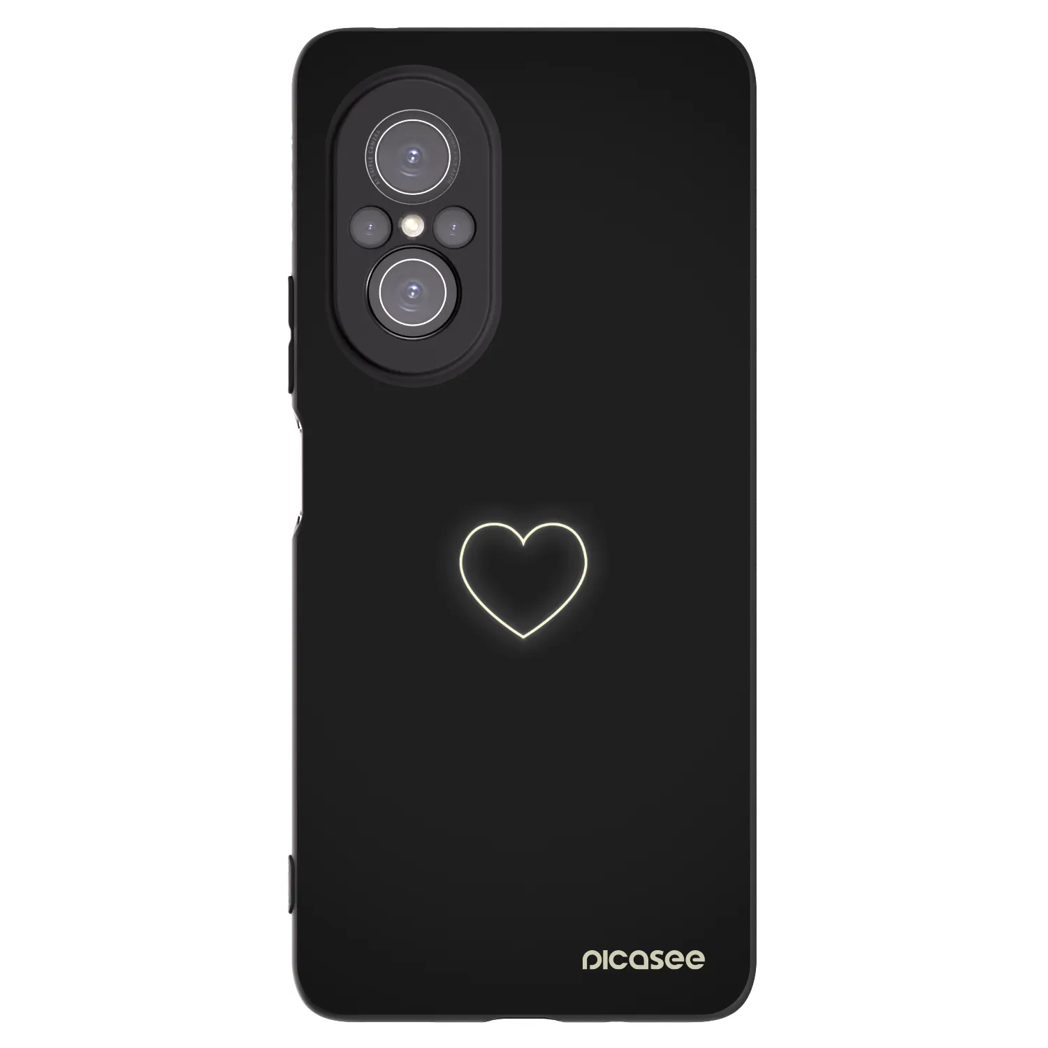 Picasee husă neagră din silicon pentru Huawei Nova 9 SE - Heart