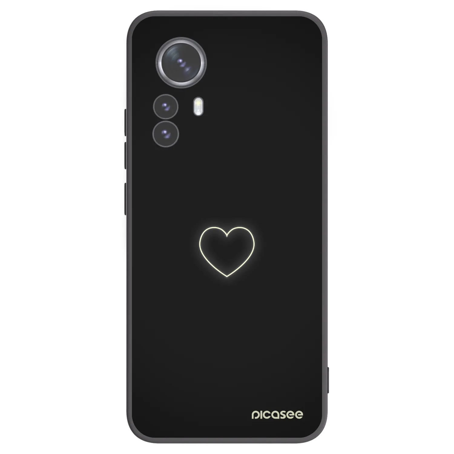 Picasee husă neagră din silicon pentru Xiaomi 12 Pro - Heart