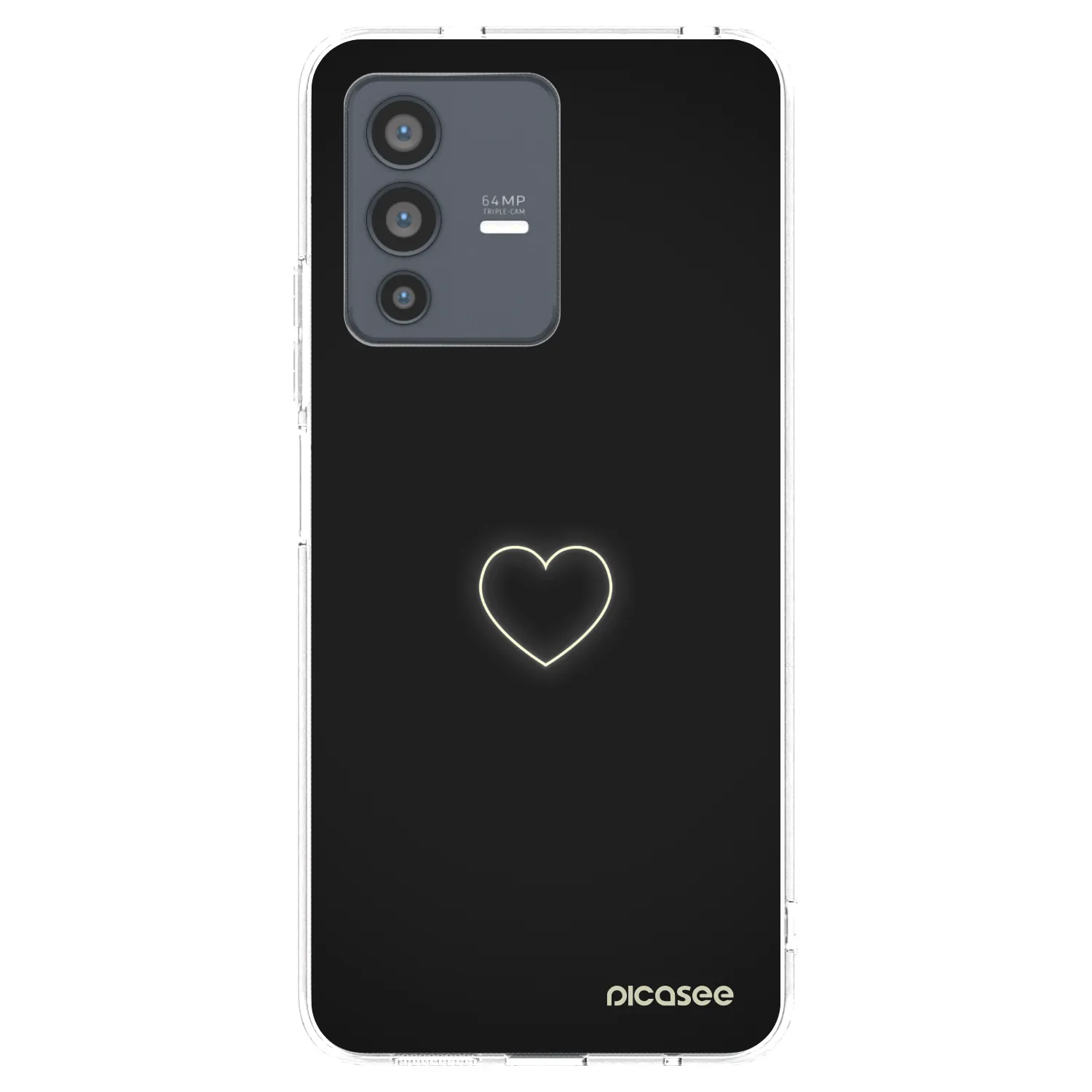 Picasee husă transparentă din silicon pentru Vivo V23 5G - Heart