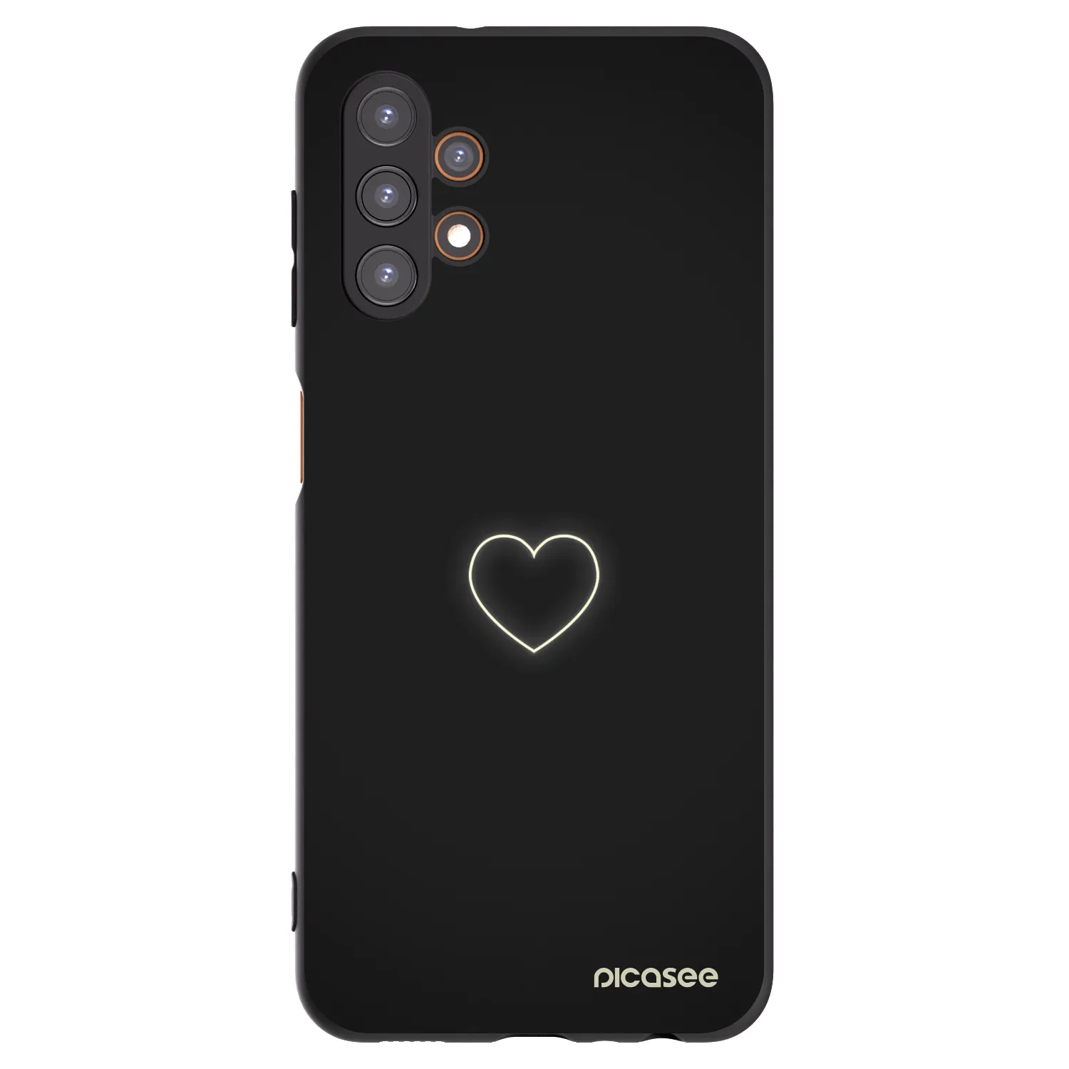 Picasee husă neagră din silicon pentru Samsung Galaxy A13 4G A135 - Heart