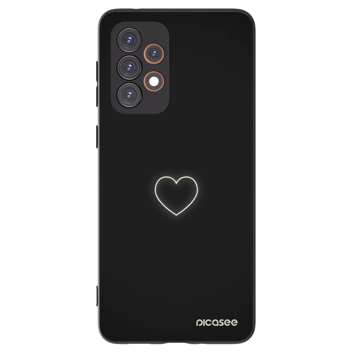 Picasee husă neagră din silicon pentru Samsung Galaxy A33 5G A336 - Heart