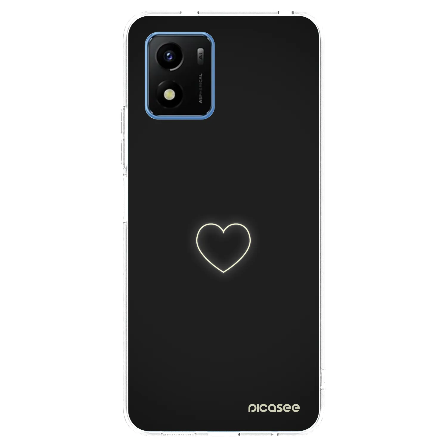 Picasee husă transparentă din silicon pentru Vivo Y01 - Heart