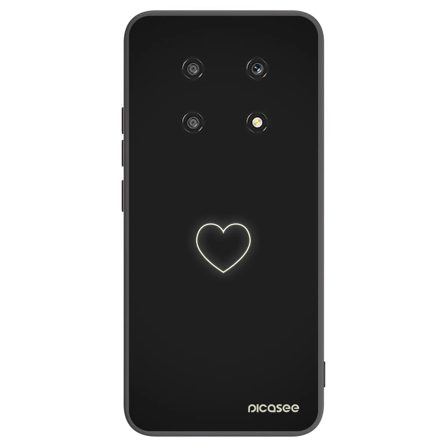 Picasee husă neagră din silicon pentru Honor Magic4 Lite 5G - Heart