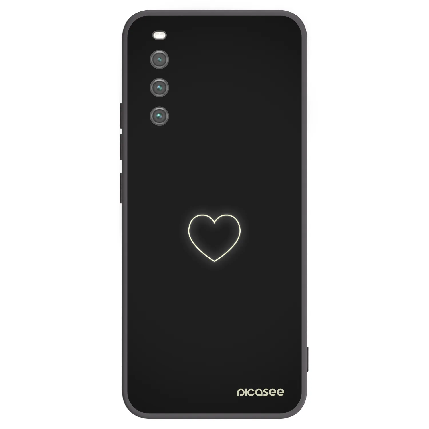 Picasee husă neagră din silicon pentru Sony Xperia 10 IV 5G - Heart