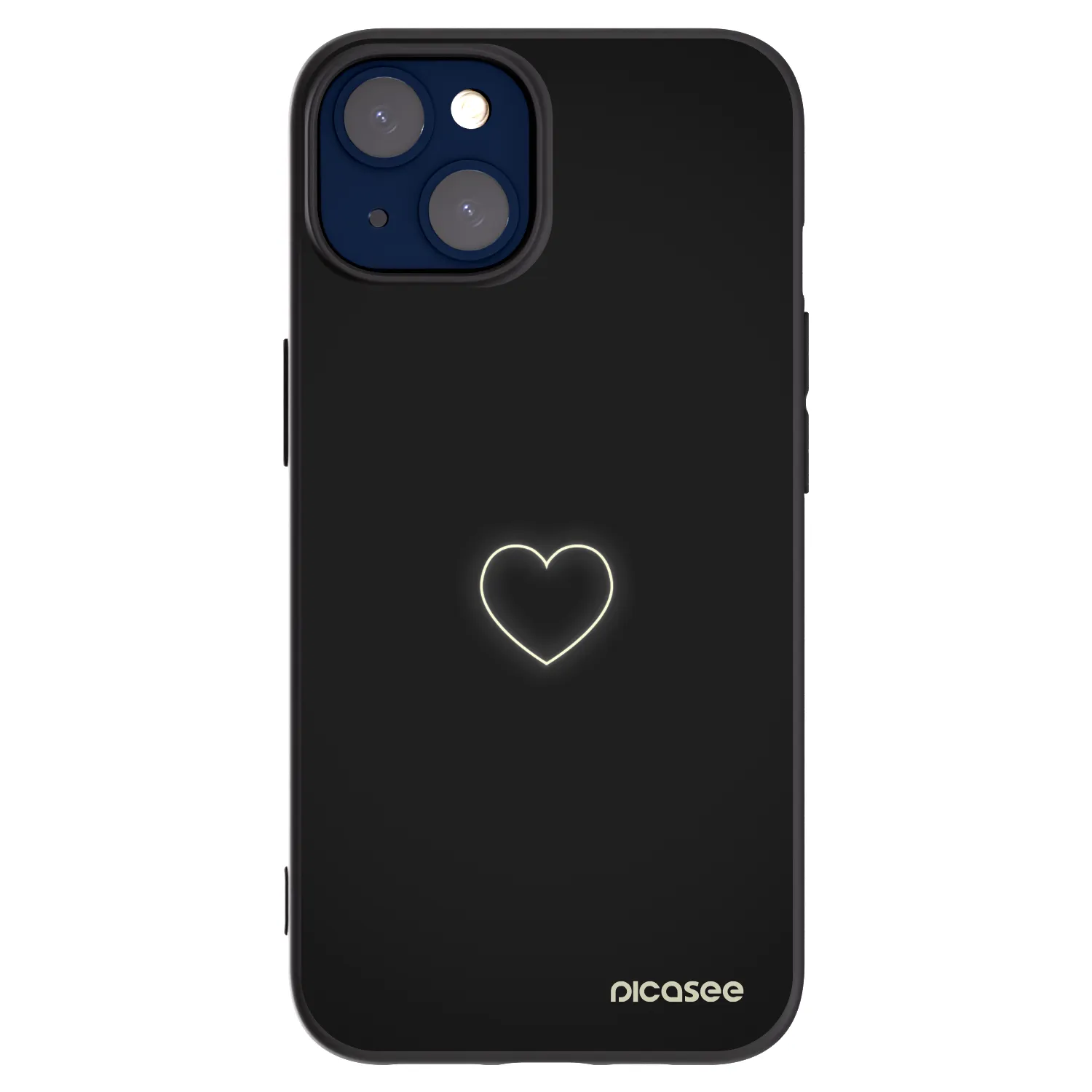 Picasee husă neagră din silicon pentru Apple iPhone 14 - Heart