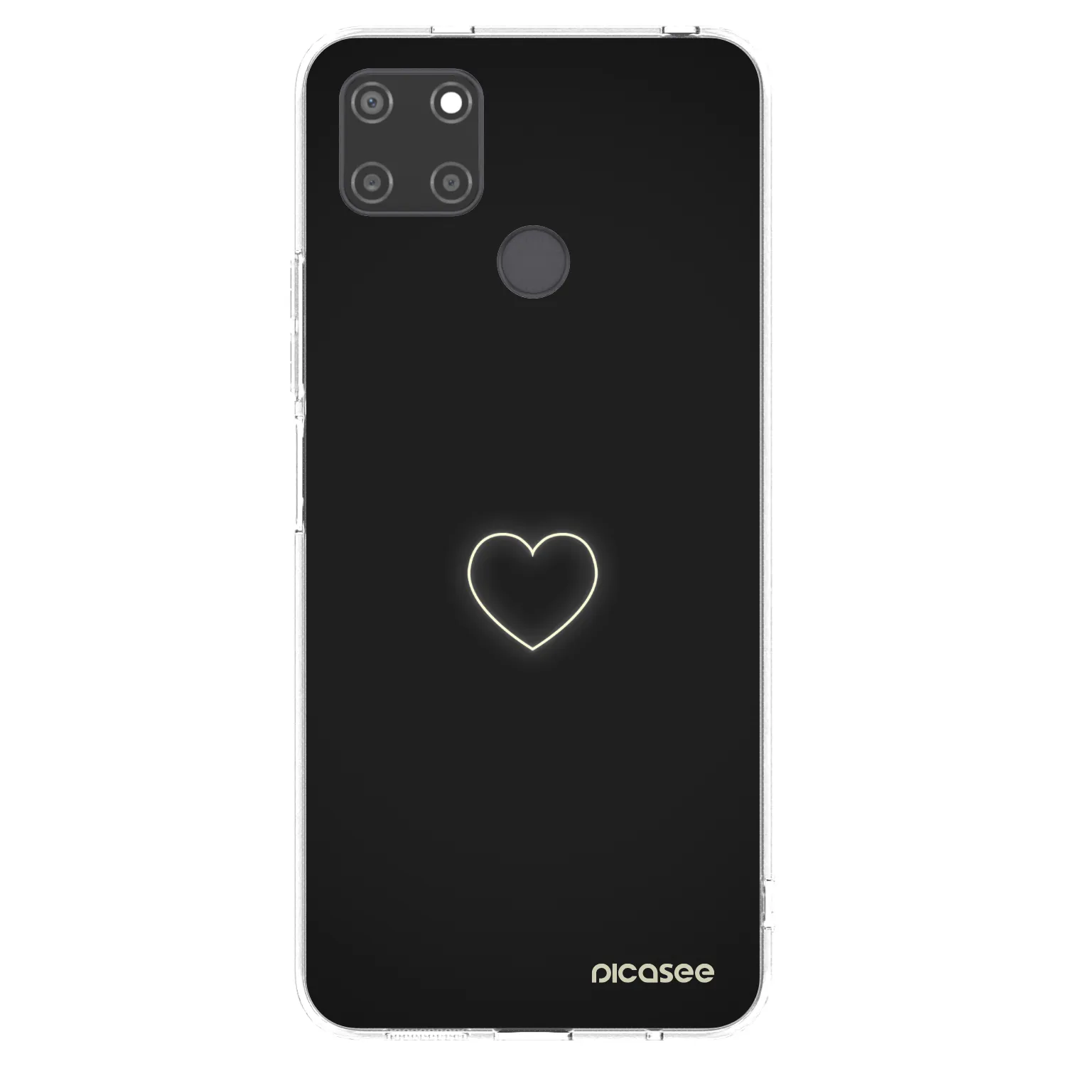 Picasee husă transparentă din silicon pentru Realme C21Y - Heart