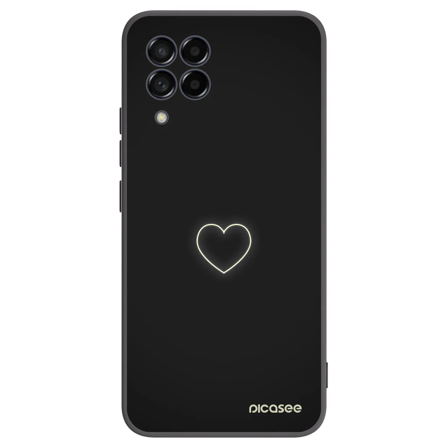 Picasee husă neagră din silicon pentru Samsung Galaxy M53 5G - Heart