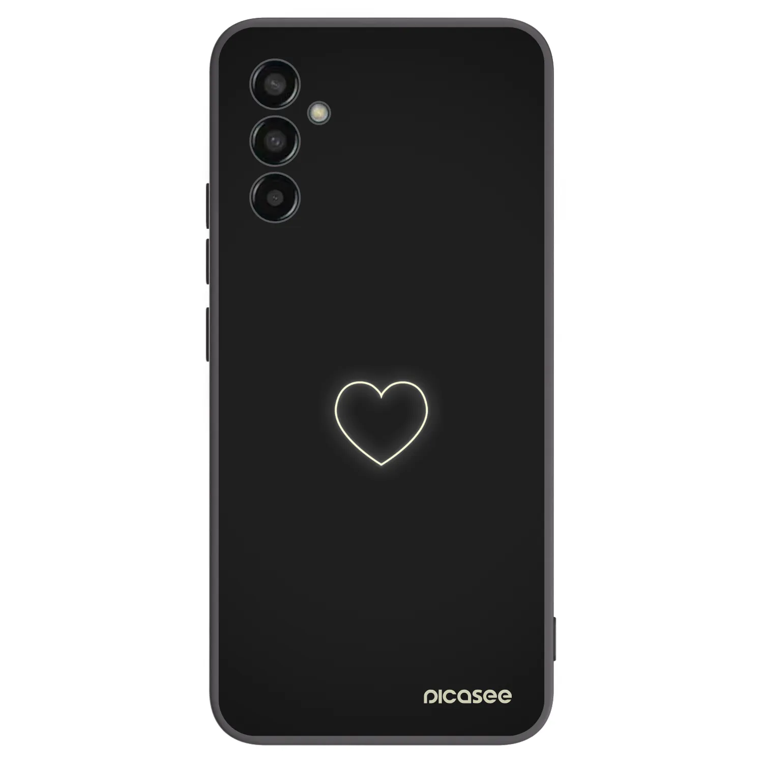 Picasee husă neagră din silicon pentru Samsung Galaxy M13 M135F - Heart