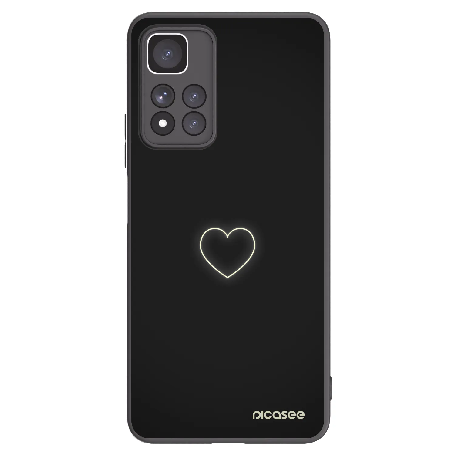 Picasee husă neagră din silicon pentru Xiaomi Redmi Note 11 Pro+ 5G - Heart
