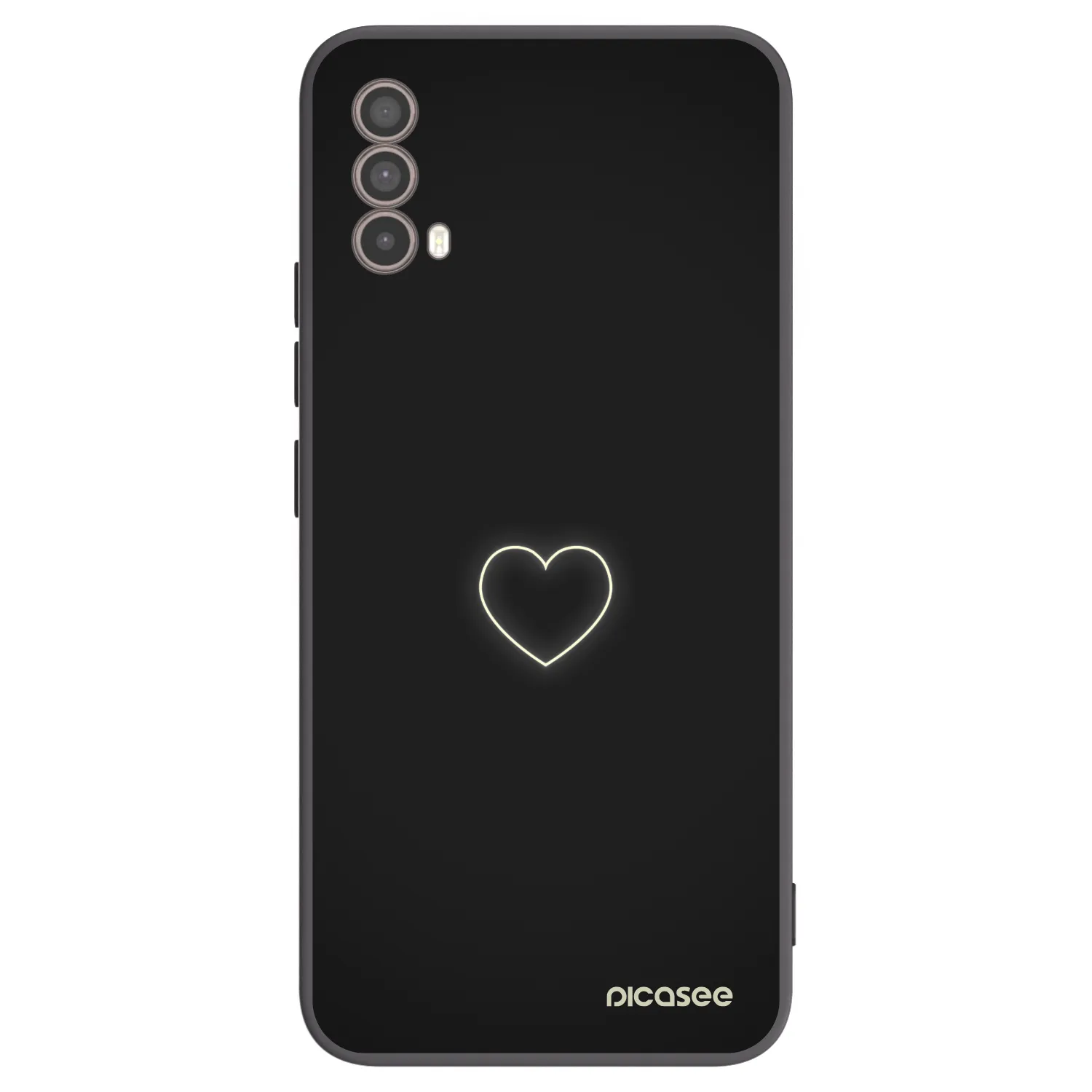 Picasee husă neagră din silicon pentru Motorola Moto E40 - Heart