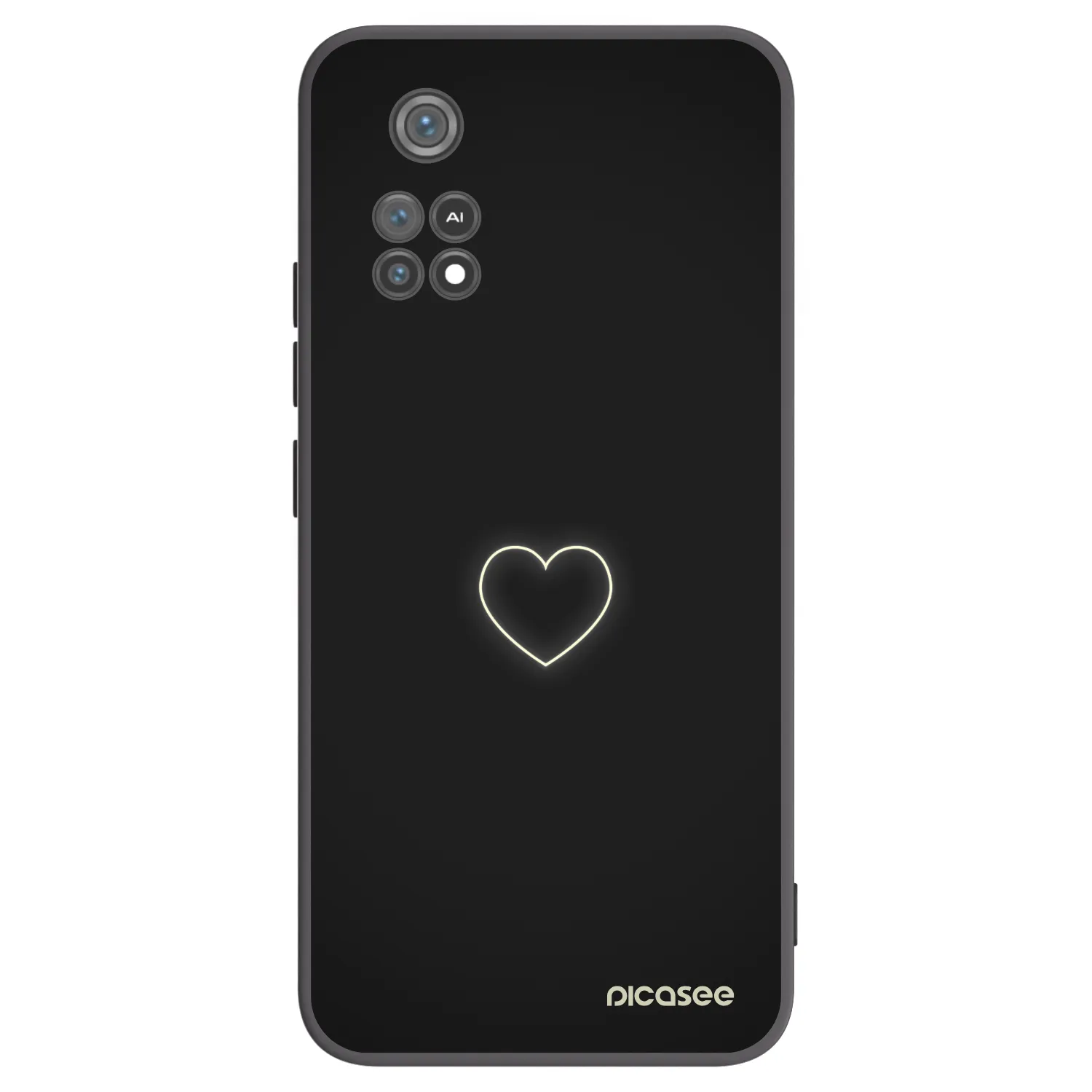 Picasee husă neagră din silicon pentru Xiaomi Poco M4 Pro - Heart