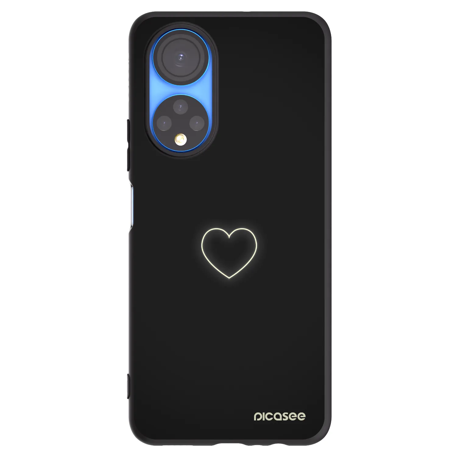 Picasee husă neagră din silicon pentru Honor X7 - Heart