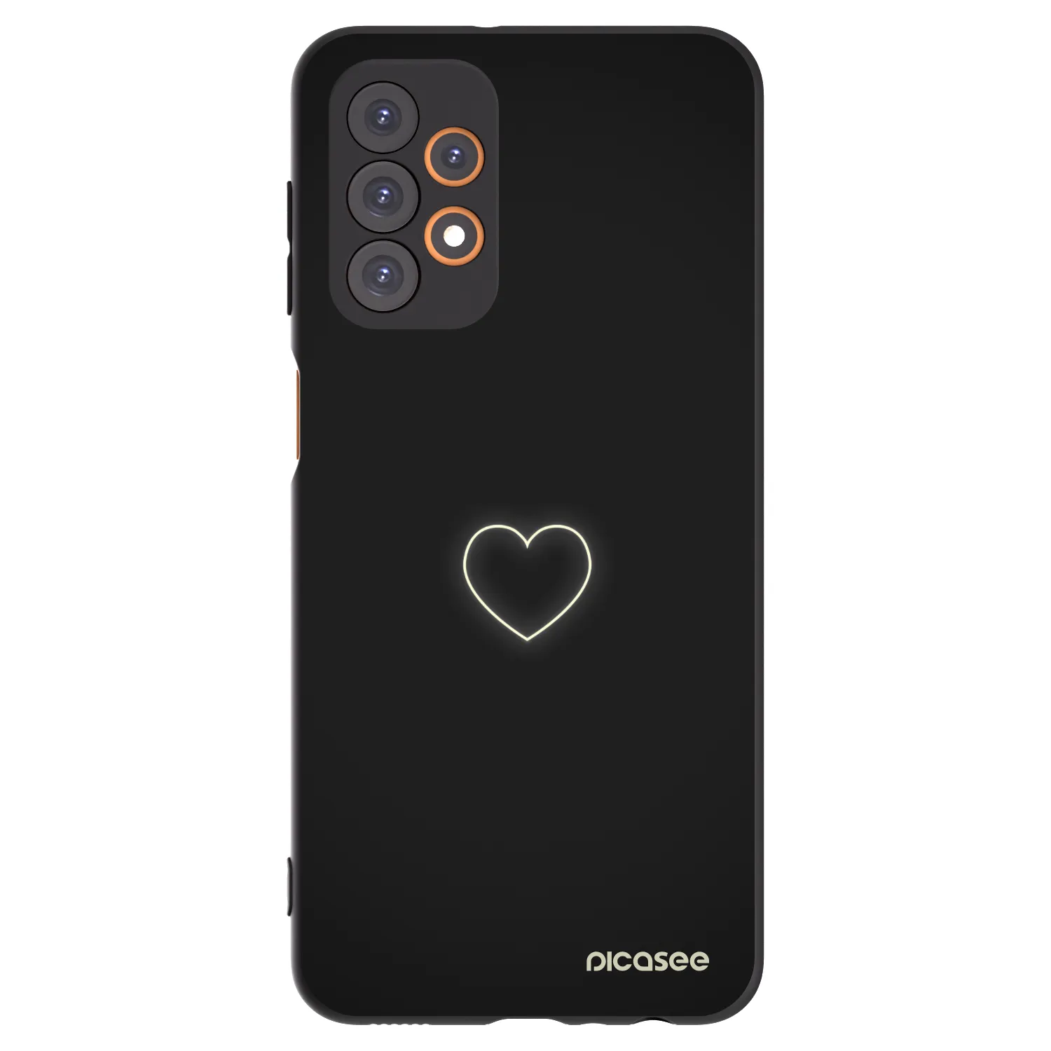 Picasee husă neagră din silicon pentru Samsung Galaxy A23 A236B 5G - Heart