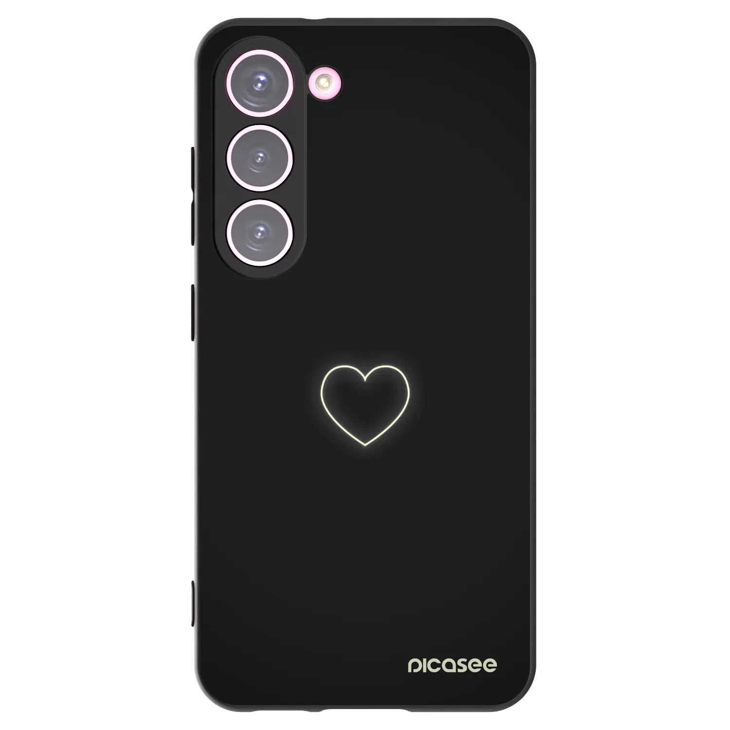 Picasee husă neagră din silicon pentru Samsung Galaxy S23 5G - Heart