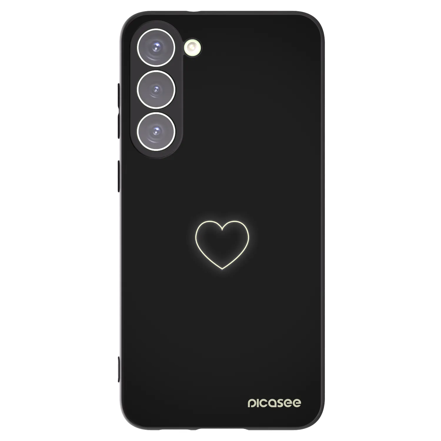 Picasee husă neagră din silicon pentru Samsung Galaxy S23+ 5G - Heart