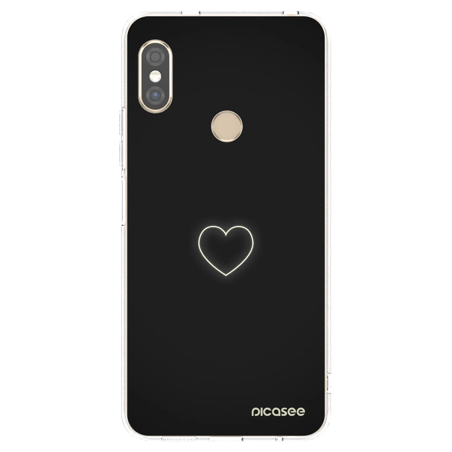 Picasee husă transparentă din silicon pentru Xiaomi Redmi Note 5 Global - Heart