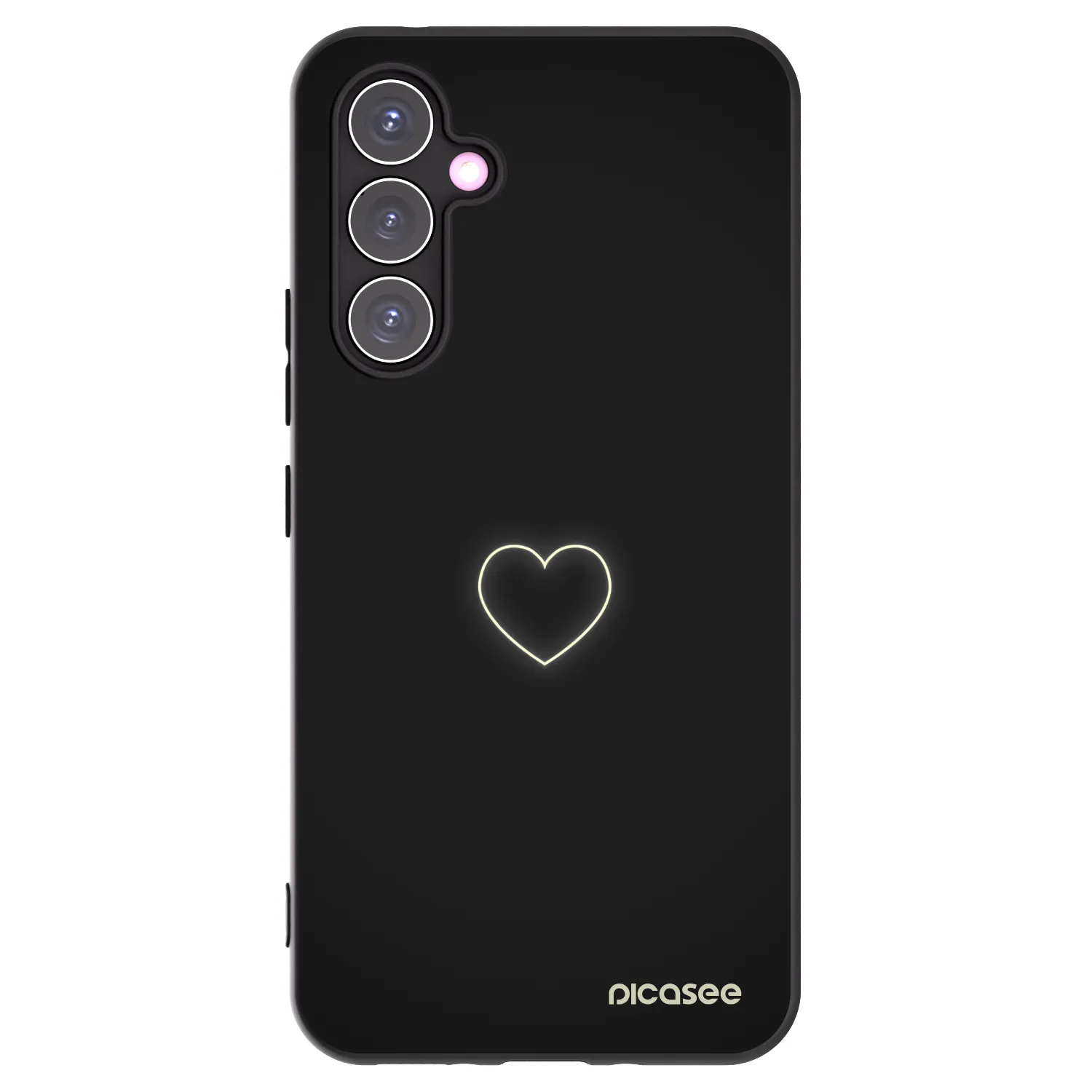 Picasee husă neagră din silicon pentru Samsung Galaxy A54 5G A546B - Heart
