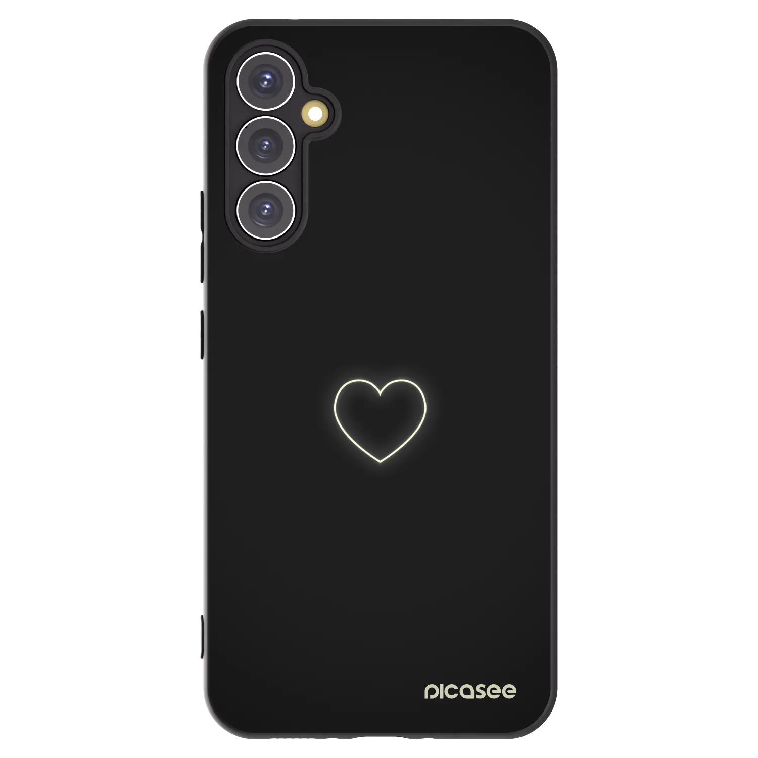 Picasee husă neagră din silicon pentru Samsung Galaxy A34 5G A346B - Heart