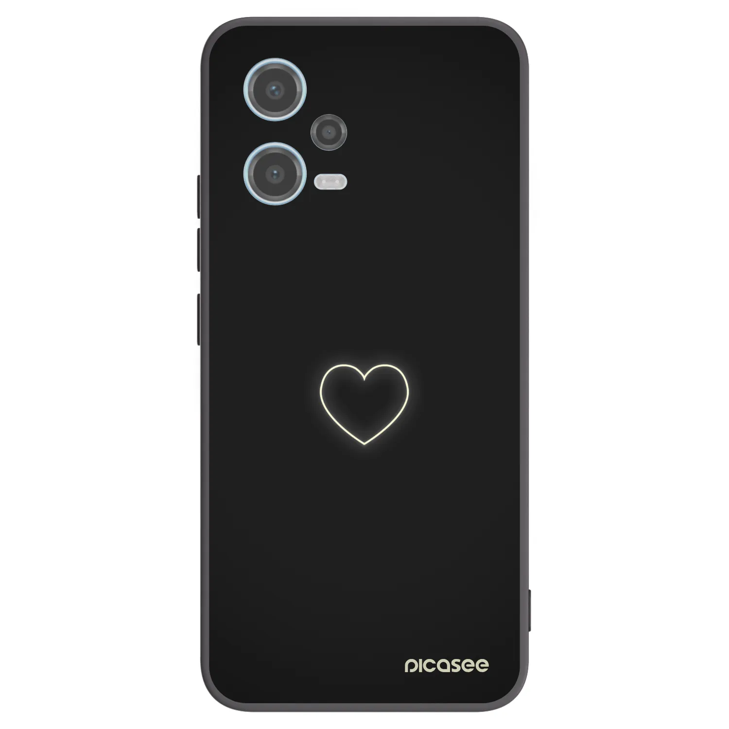 Picasee husă neagră din silicon pentru Xiaomi Redmi Note 12 5G - Heart
