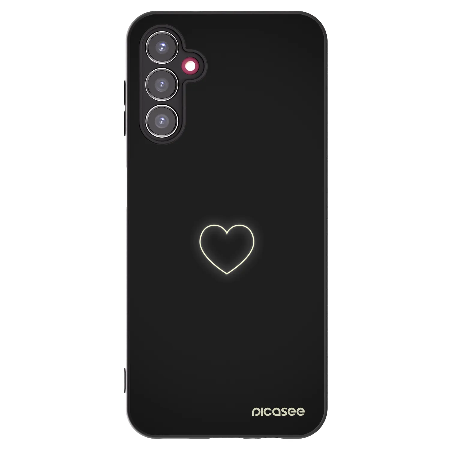 Picasee husă neagră din silicon pentru Samsung Galaxy A14 4G A145R - Heart